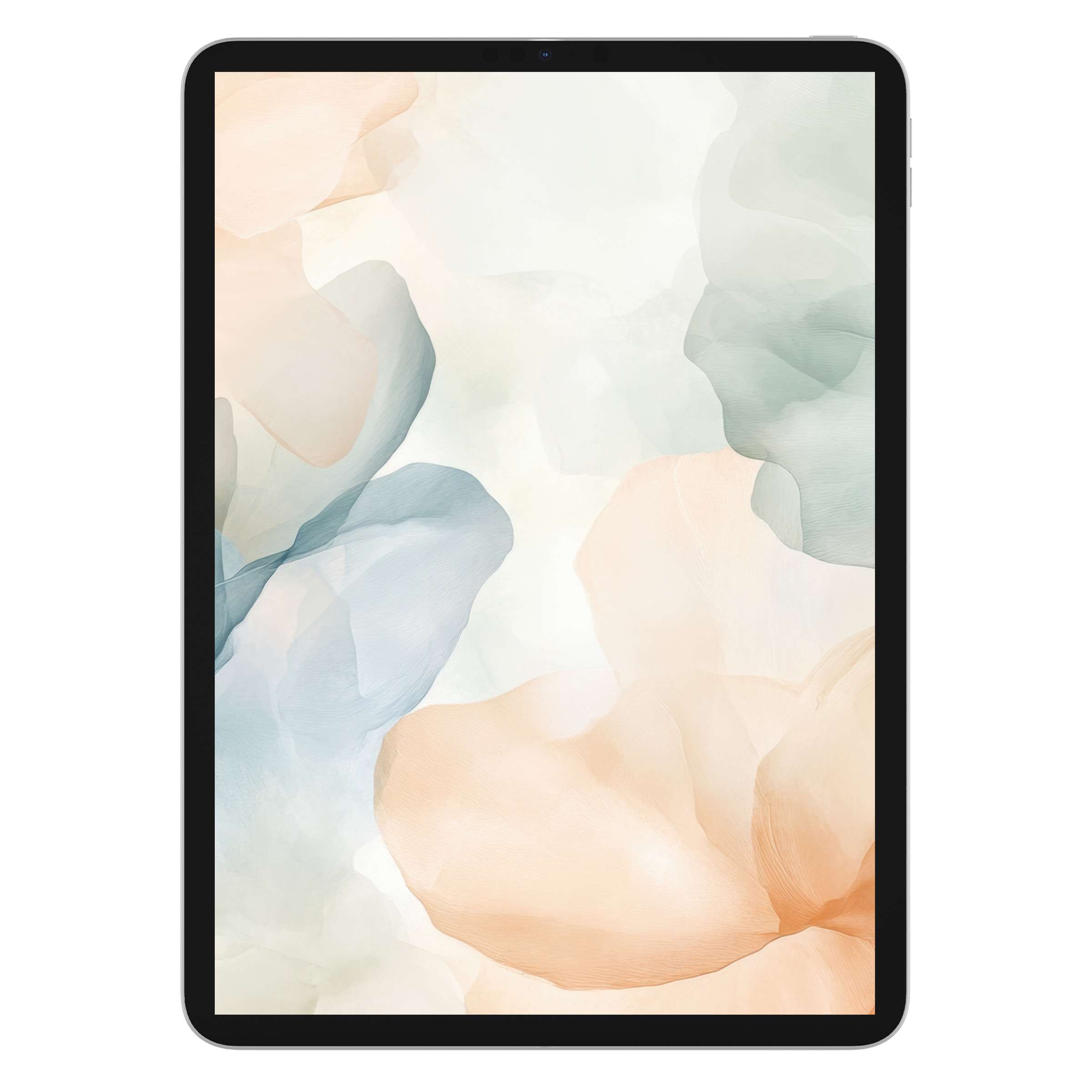 Elegant floral iPad wallpaper with soothing pastel hues offers a serene digital download for tablet background enhancing tranquility