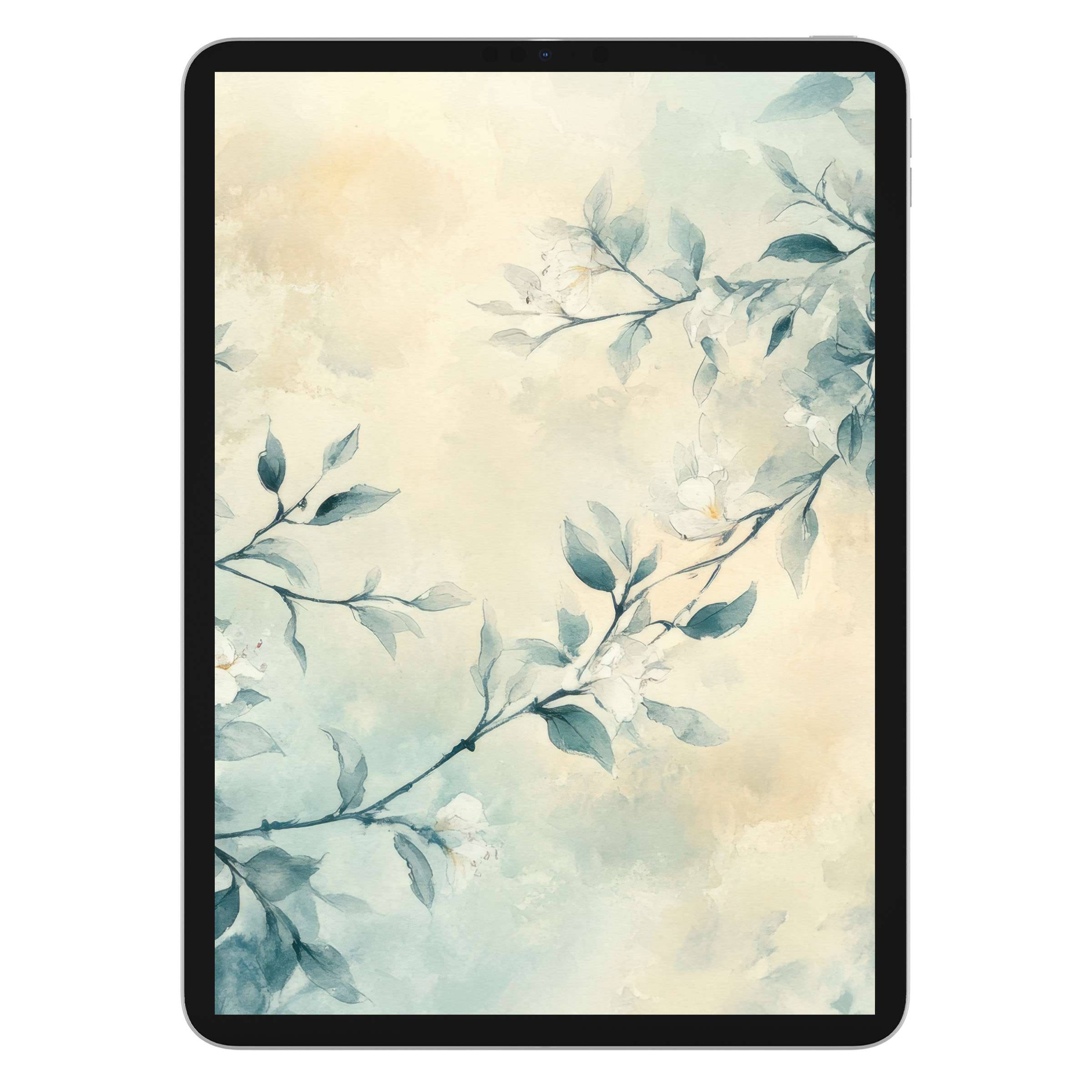 Elegant watercolor floral iPad wallpaper digital download offers a calm, artistic background for tablets, enhancing mood and style