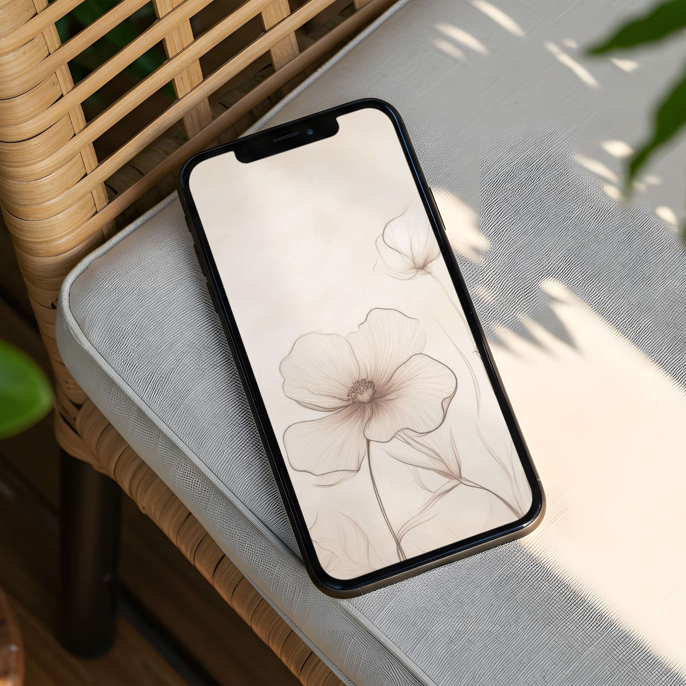 Elegant floral iPhone background for instant download brings sophistication and calm to any phone creating mindful inspiration