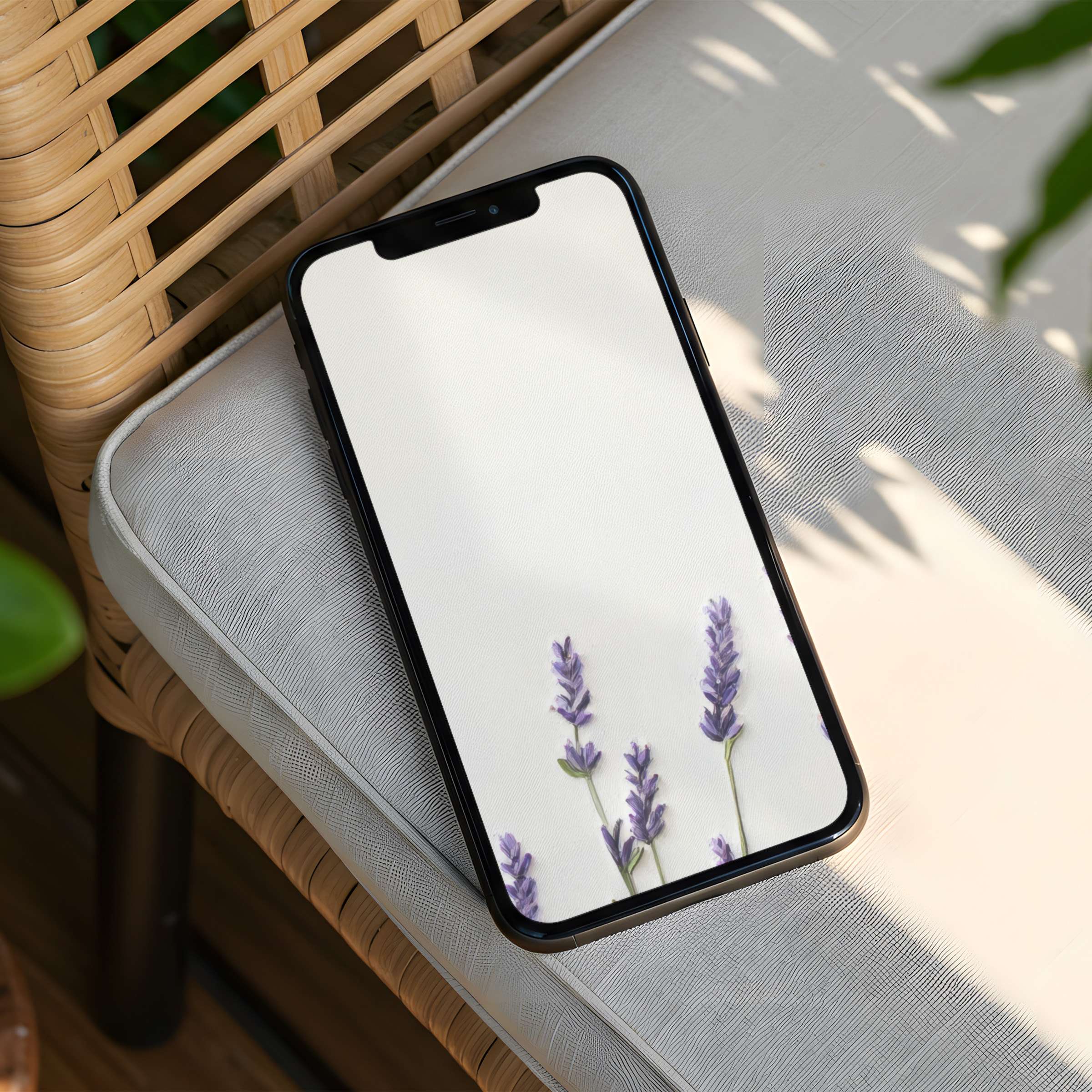 Calming lavender iPhone background creates elegance and mindfulness, offering instant download for both iPhone and Android phones