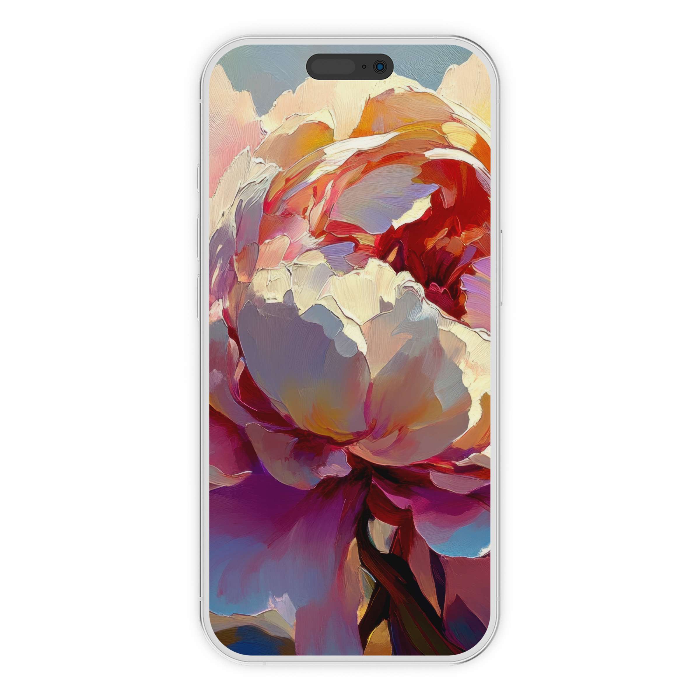 Vibrant floral iPhone wallpaper offers an elegant digital download for a serene phone background, ideal for iPhone and Android users