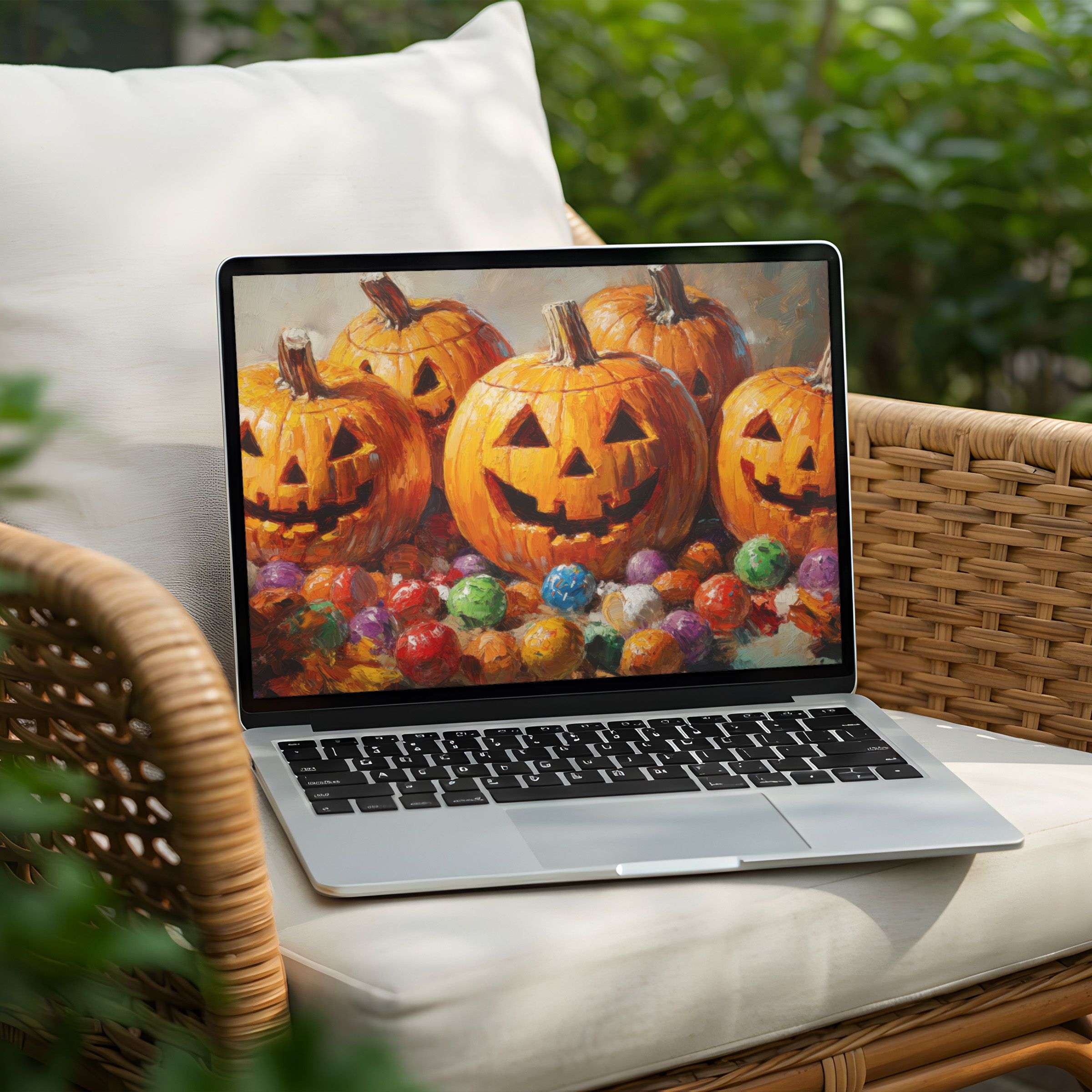 Download an inspiring digital art desktop background for your PC or Laptop instantly featuring elegant pumpkin designs and vibrant colors