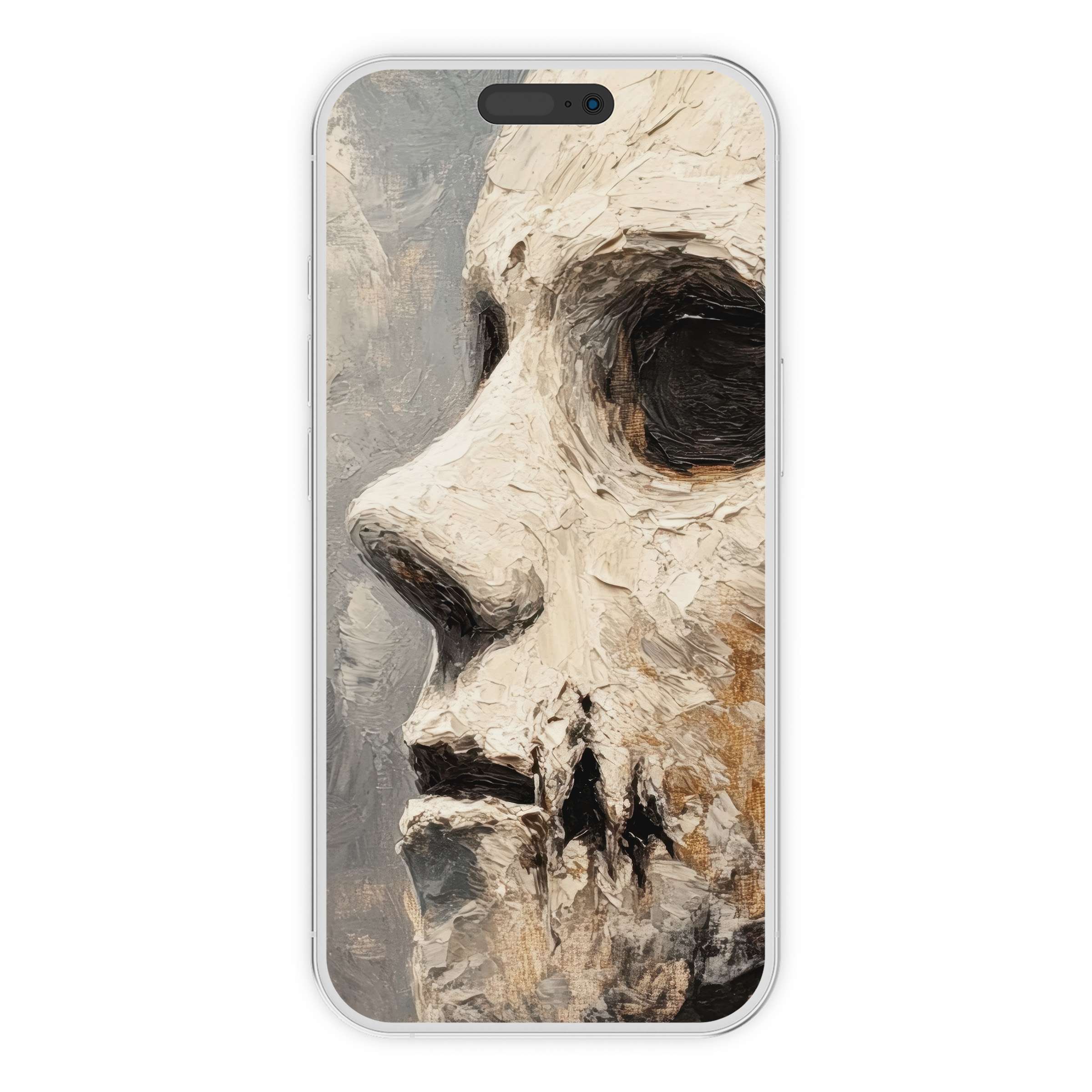 Textured halloween iPhone wallpaper in muted tones offers a serene digital download, perfect as a phone background for any device