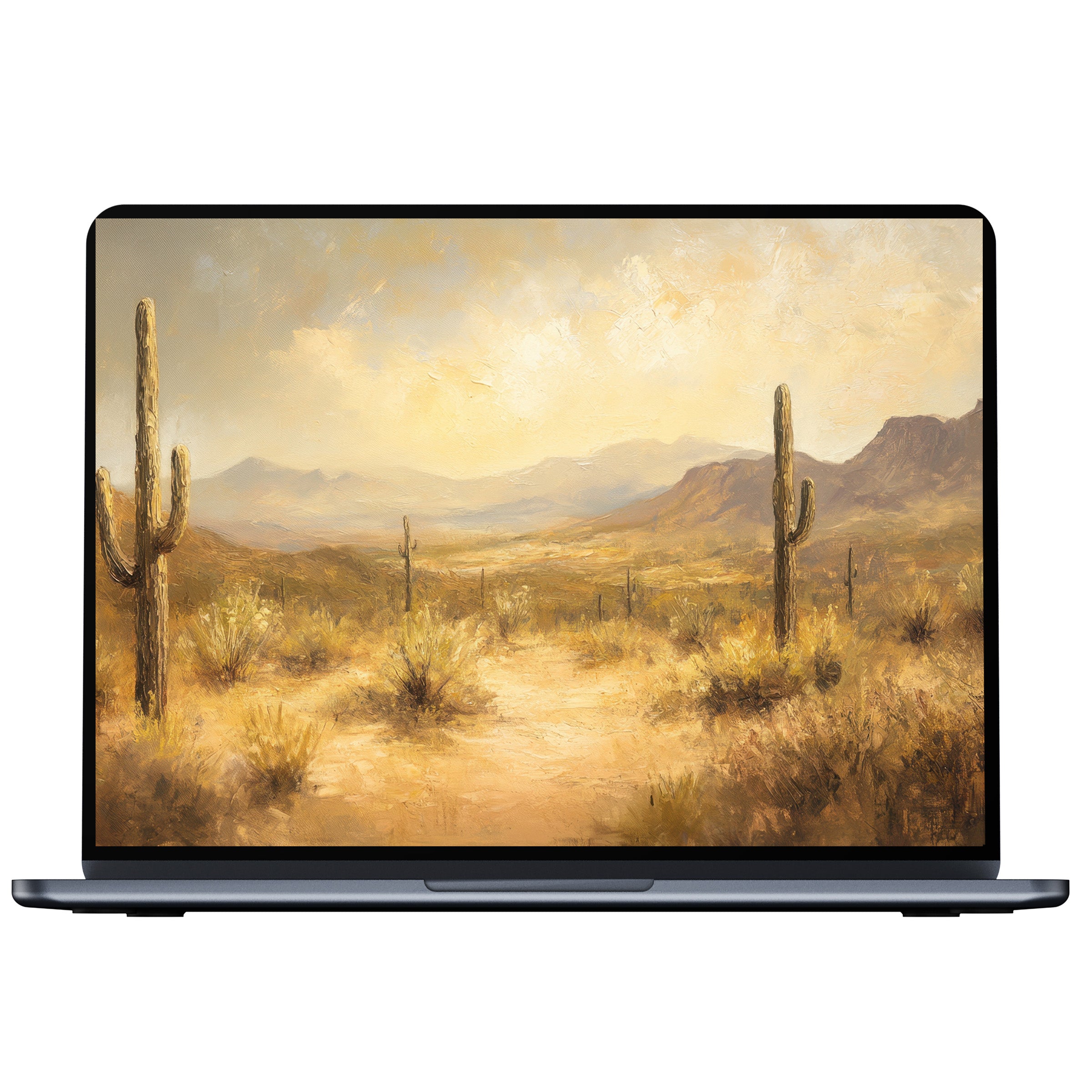 Desert landscape desktop wallpaper with warm earth tones for PC, laptop, or Mac digital download inspiring calm and elegance