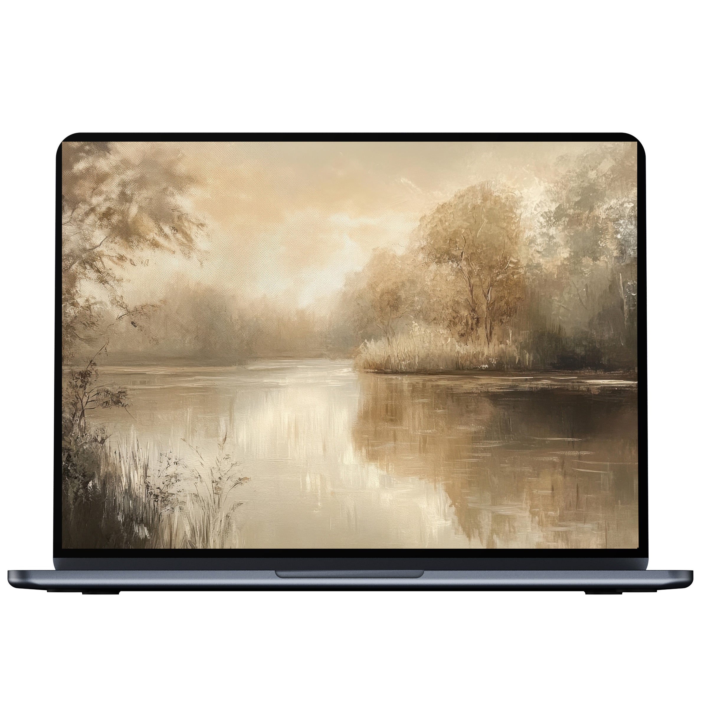Elegant landscape desktop wallpaper with serene autumn tones offering calm and aesthetic inspiration for pc and laptop digital download