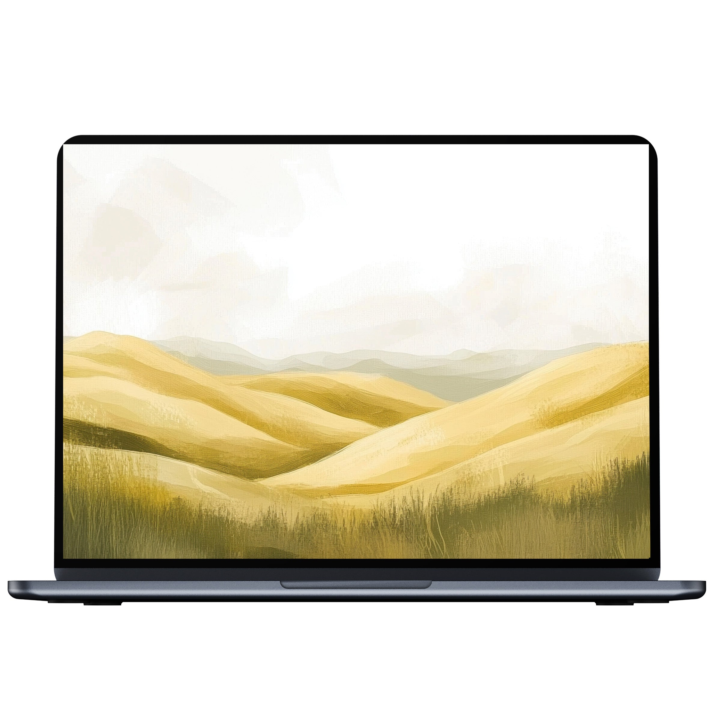 Golden hills in a serene landscape desktop wallpaper offer calm, elegance, and inspiration for digital download on PC or laptop