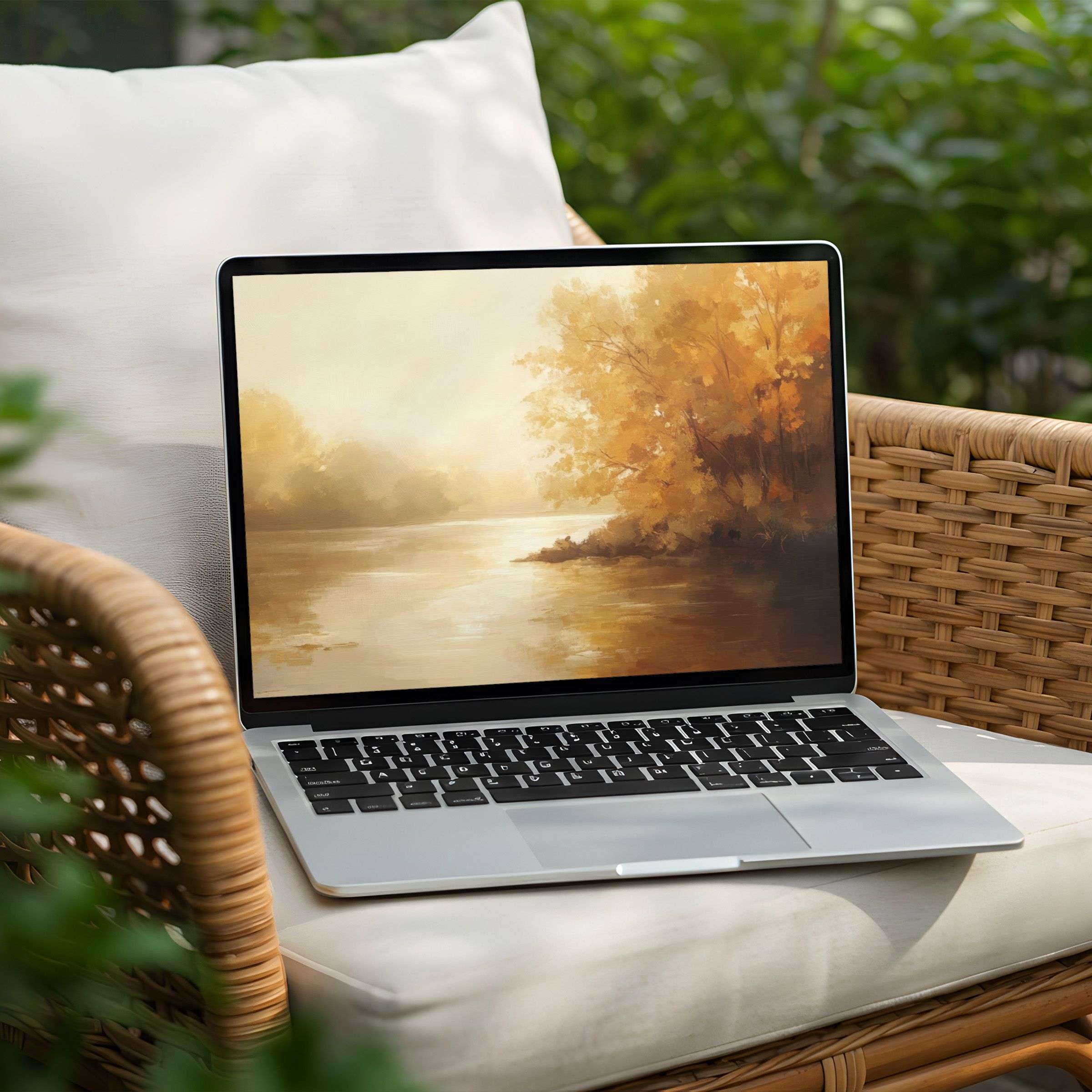 Elegant desktop background showcasing serene autumn landscape, perfect for PC and Laptop Instant download for calming inspiration