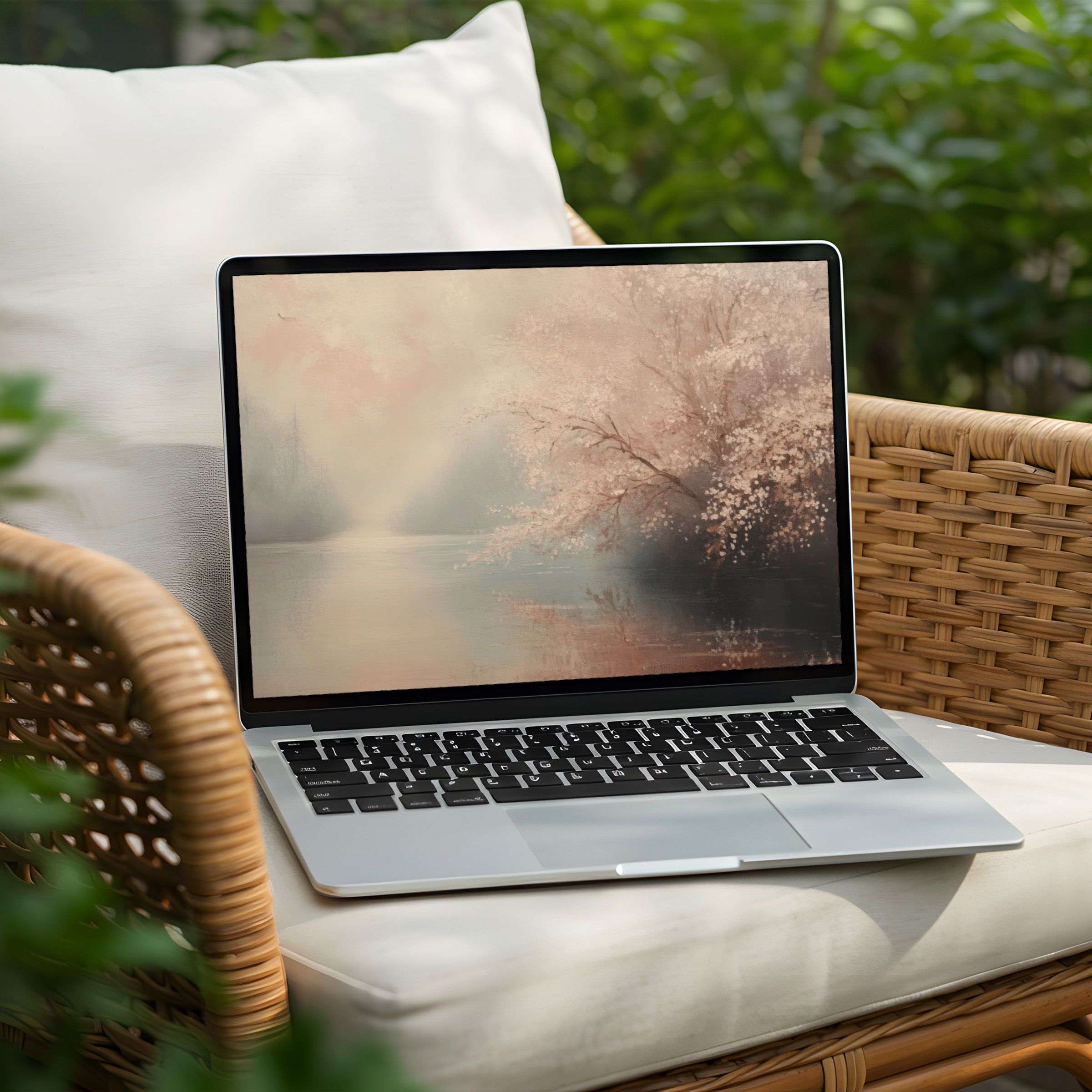 Elegant cherry blossom desktop background brings calm and inspiration to your PC or Laptop with instant download capability