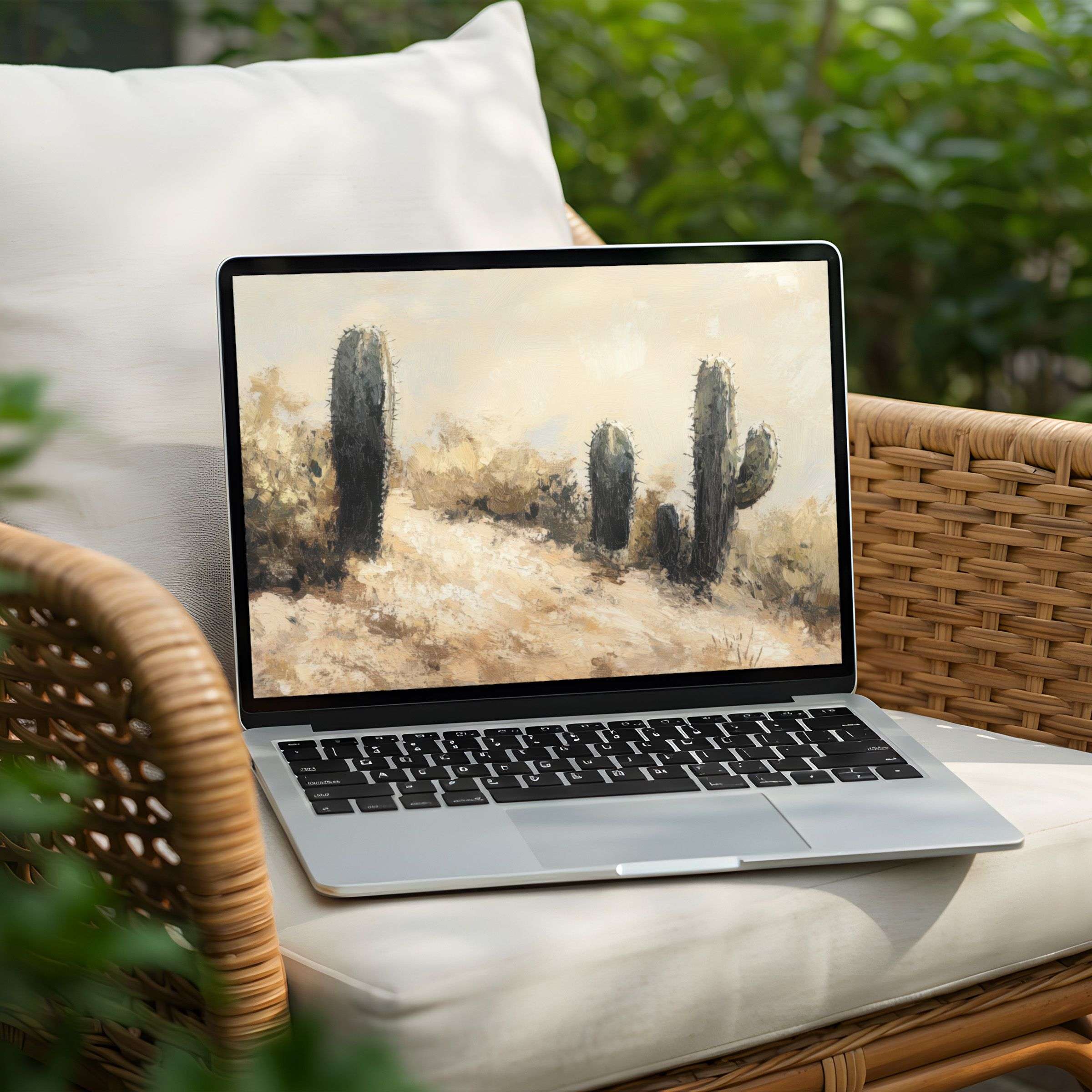 Inspirational desert landscape desktop background for PC or Laptop, offering instant download to enrich your workspace with calm elegance