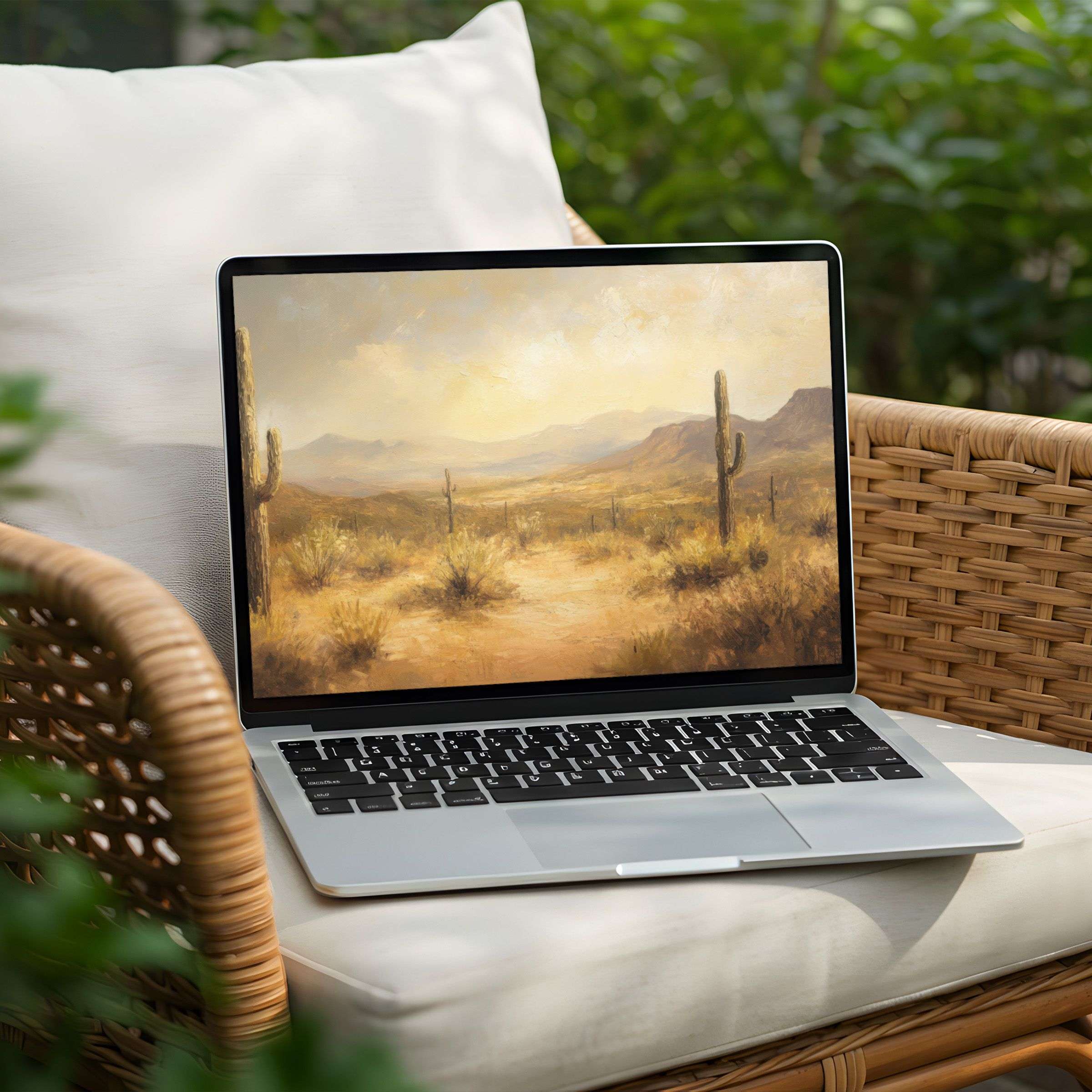 Inspire serenity with this elegant desert landscape desktop background, perfect for instant download on any PC or Laptop