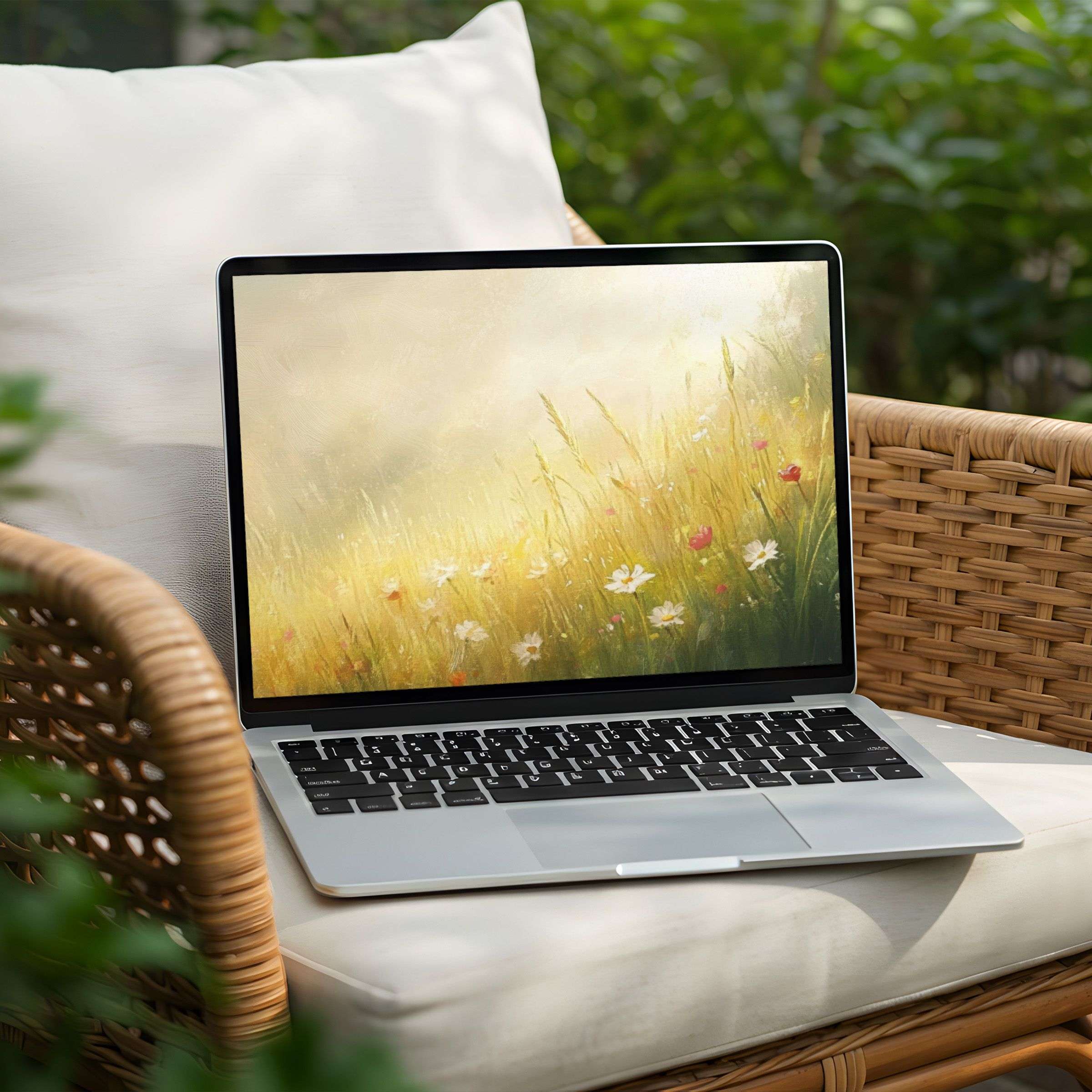 Elegant wildflower desktop background for instant download on your PC or Laptop inspires mindfulness and serene aesthetics