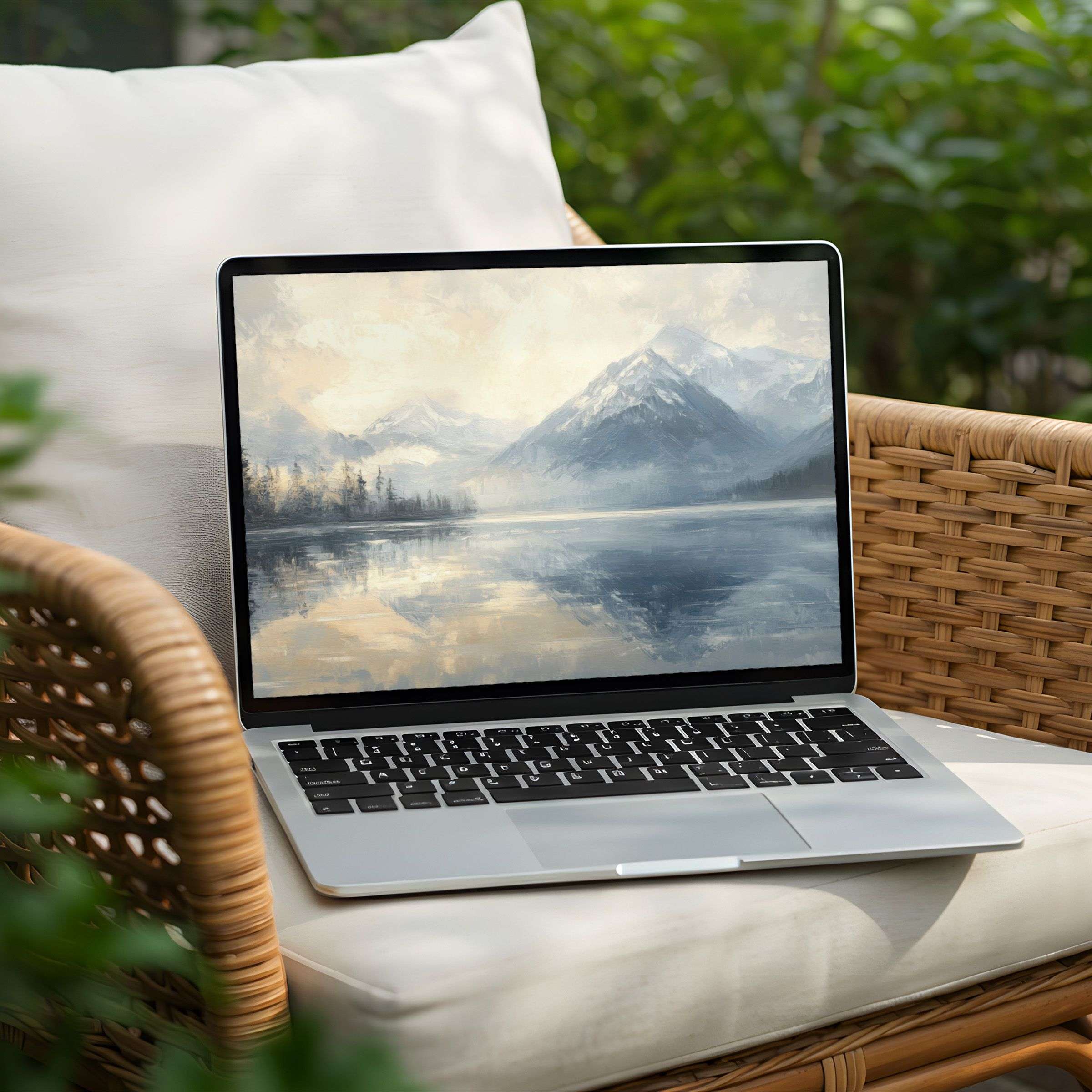 Elegant desktop background for PC and Laptop, offering instant download Embrace calm with serene mountain reflections, inspiring mindfulness