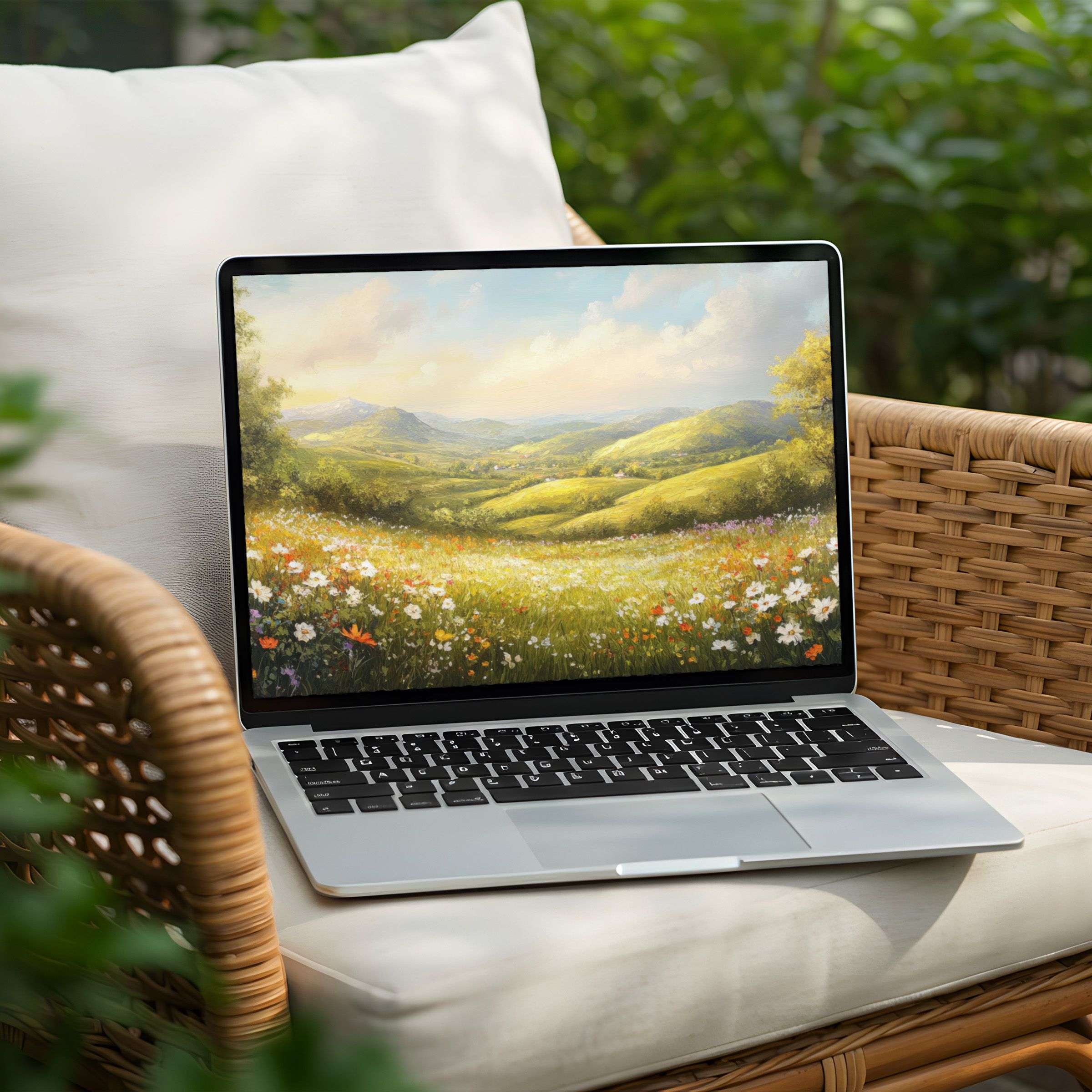 Elegant landscape desktop background for PC and Laptop offers instant download, inspiring calm and mindful elegance in digital art