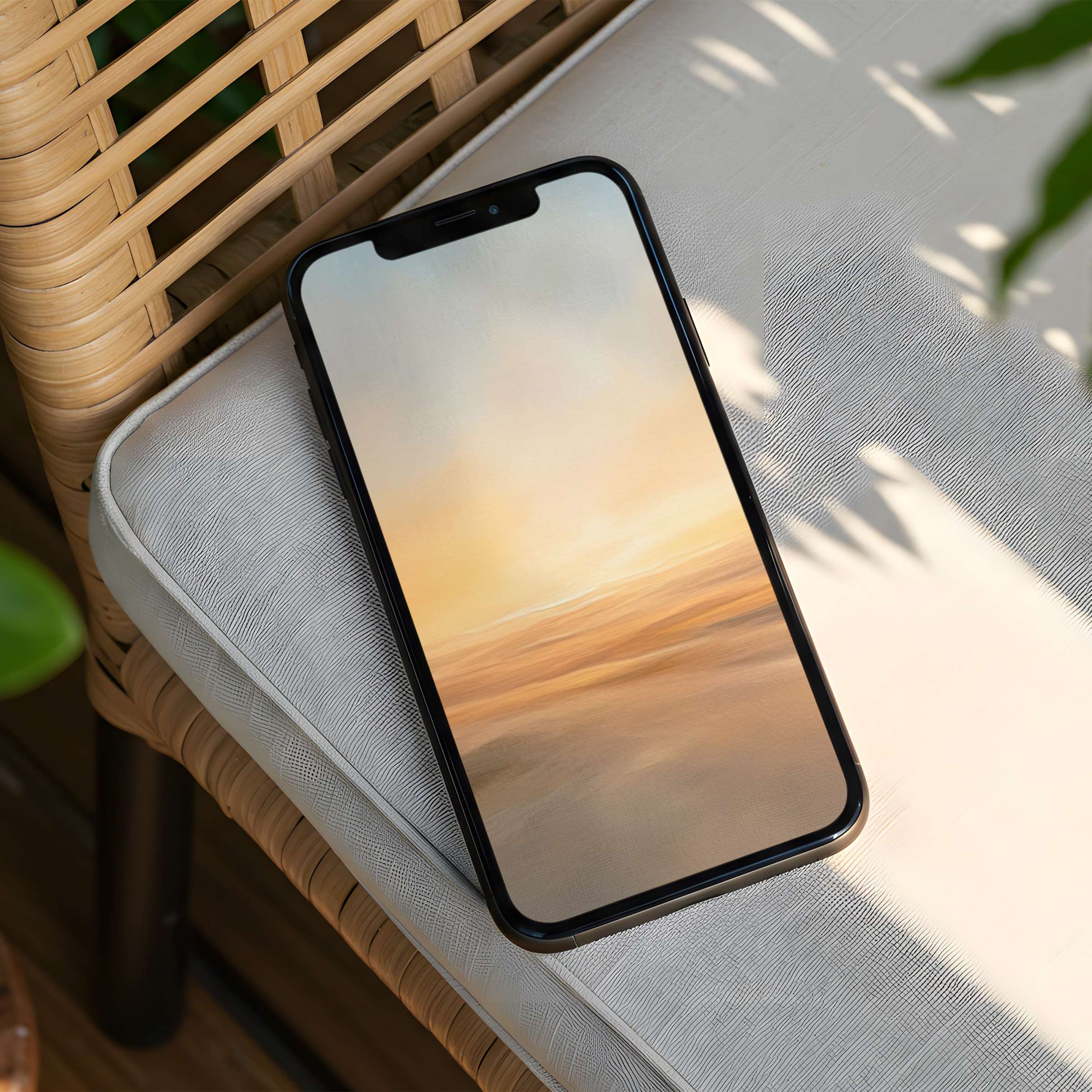 Elegant sunrise hues on iPhone background evoke calm and mindfulness perfect for phone screens with instant download available now