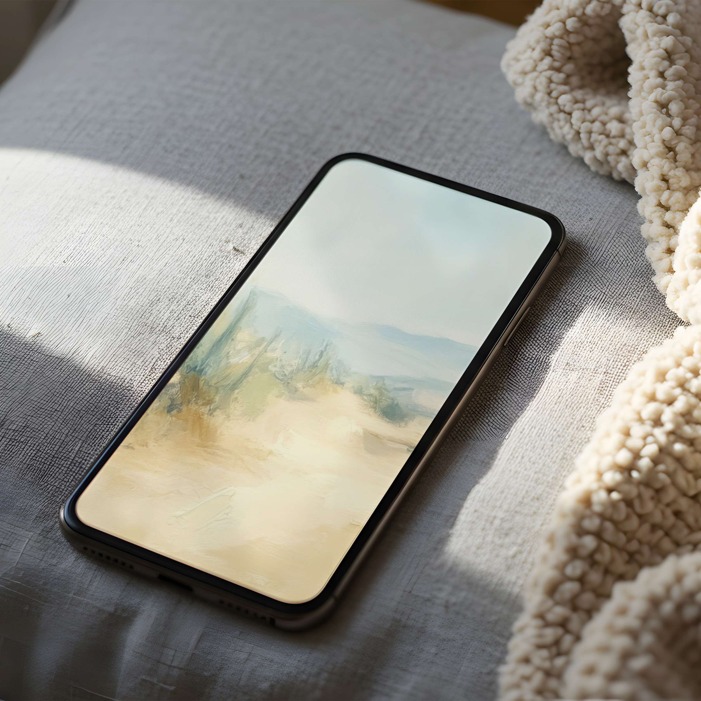 Serene landscape phone wallpaper with soft pastel hues elevates any iPhone into a tranquil high resolution digital art experience