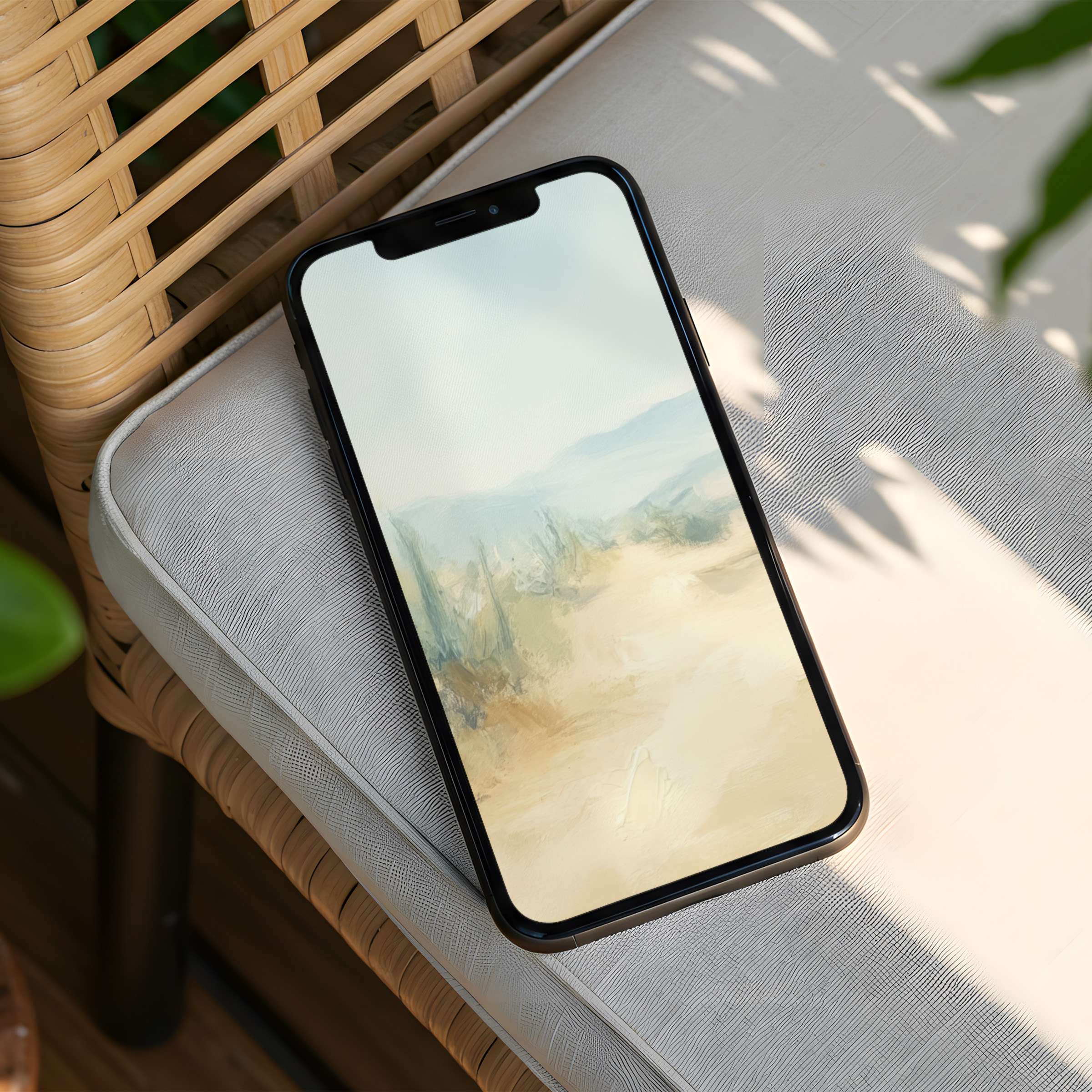 Calming abstract iPhone background with soft pastels and nature-inspired tones for instant download elevates your phone aesthetics