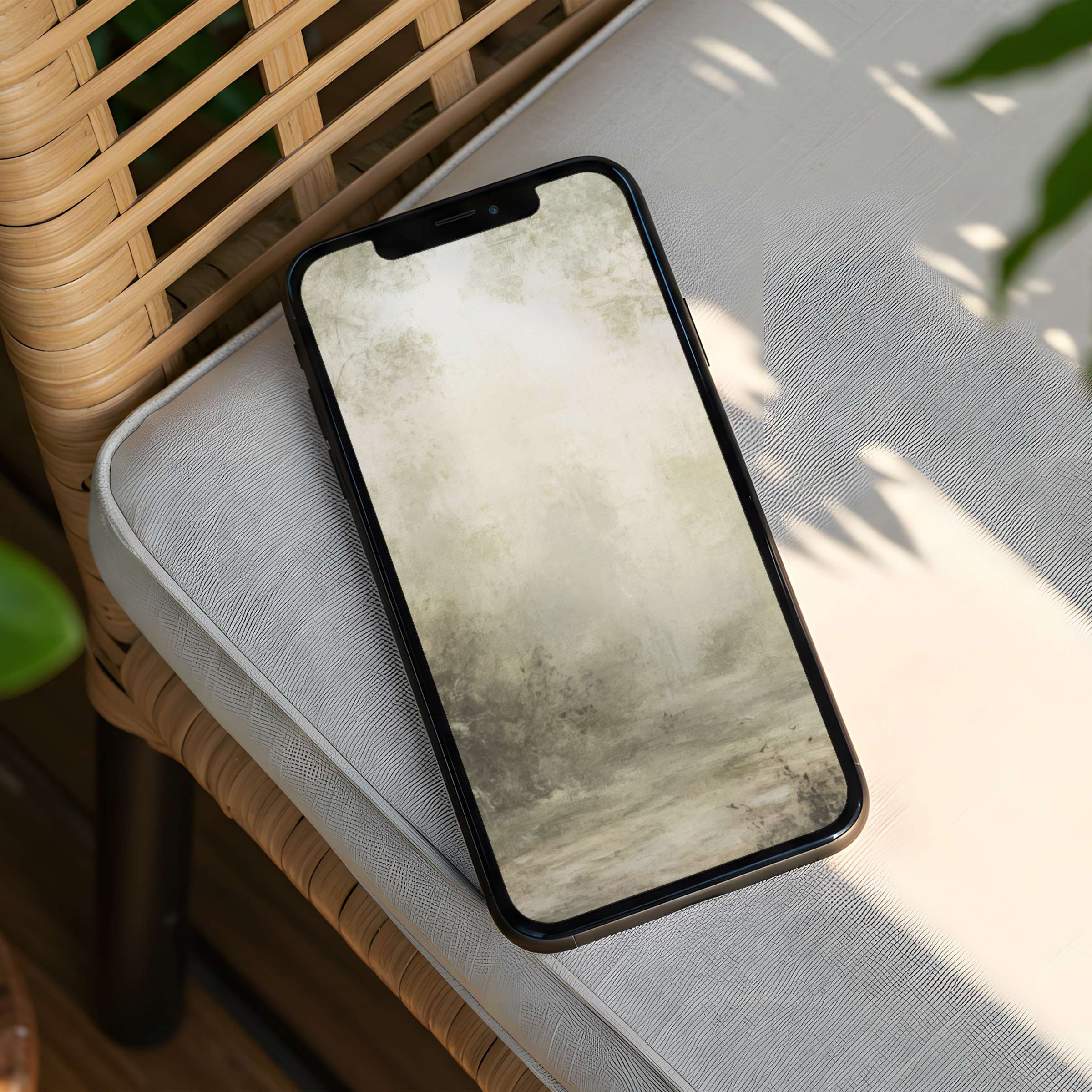 Elegant iPhone background featuring misty forest textures for instant download inspiring calm and mindfulness on your phone screen