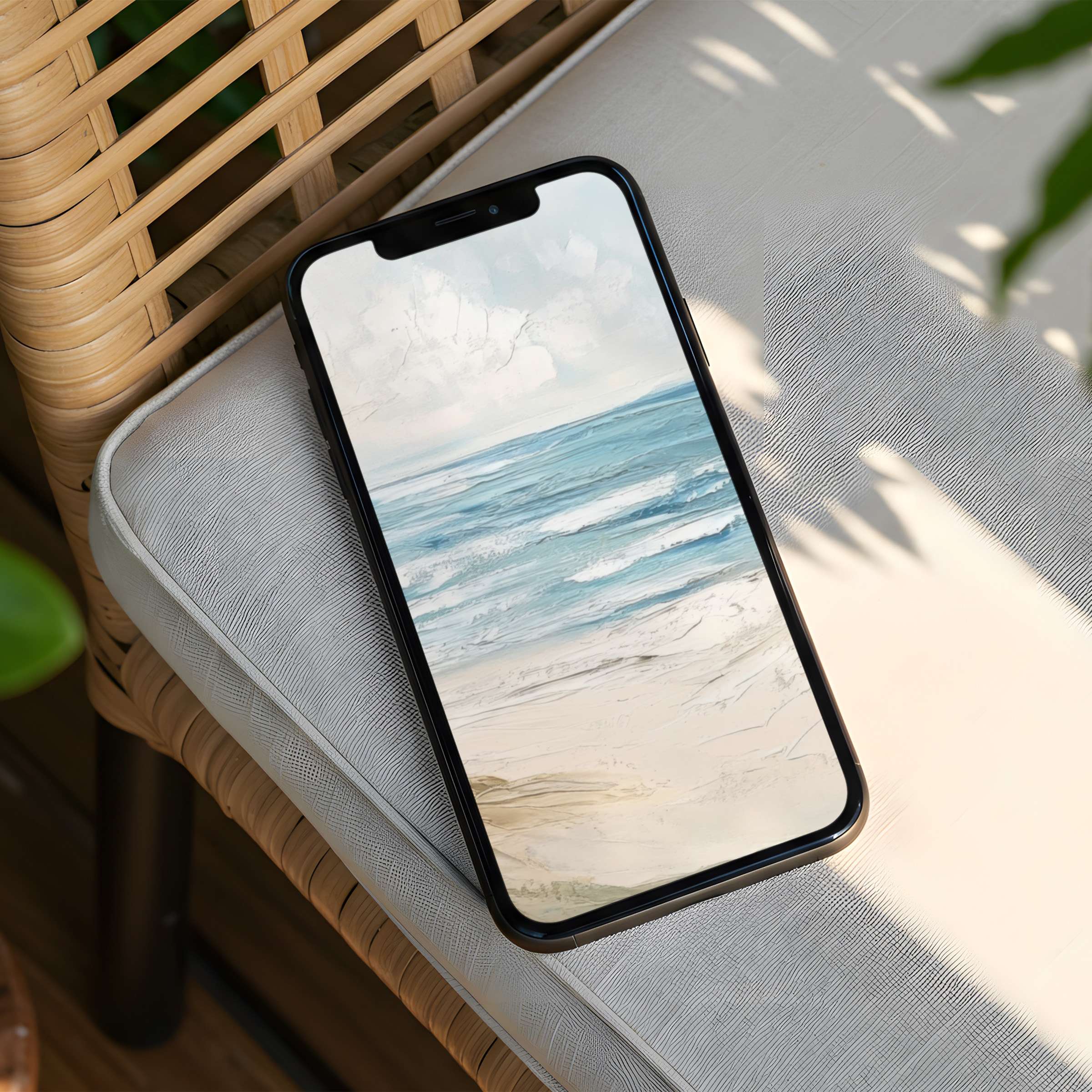 Tranquil ocean-inspired iPhone background for instant download offers elegant aesthetics for your phone, enhancing calm and mindfulness