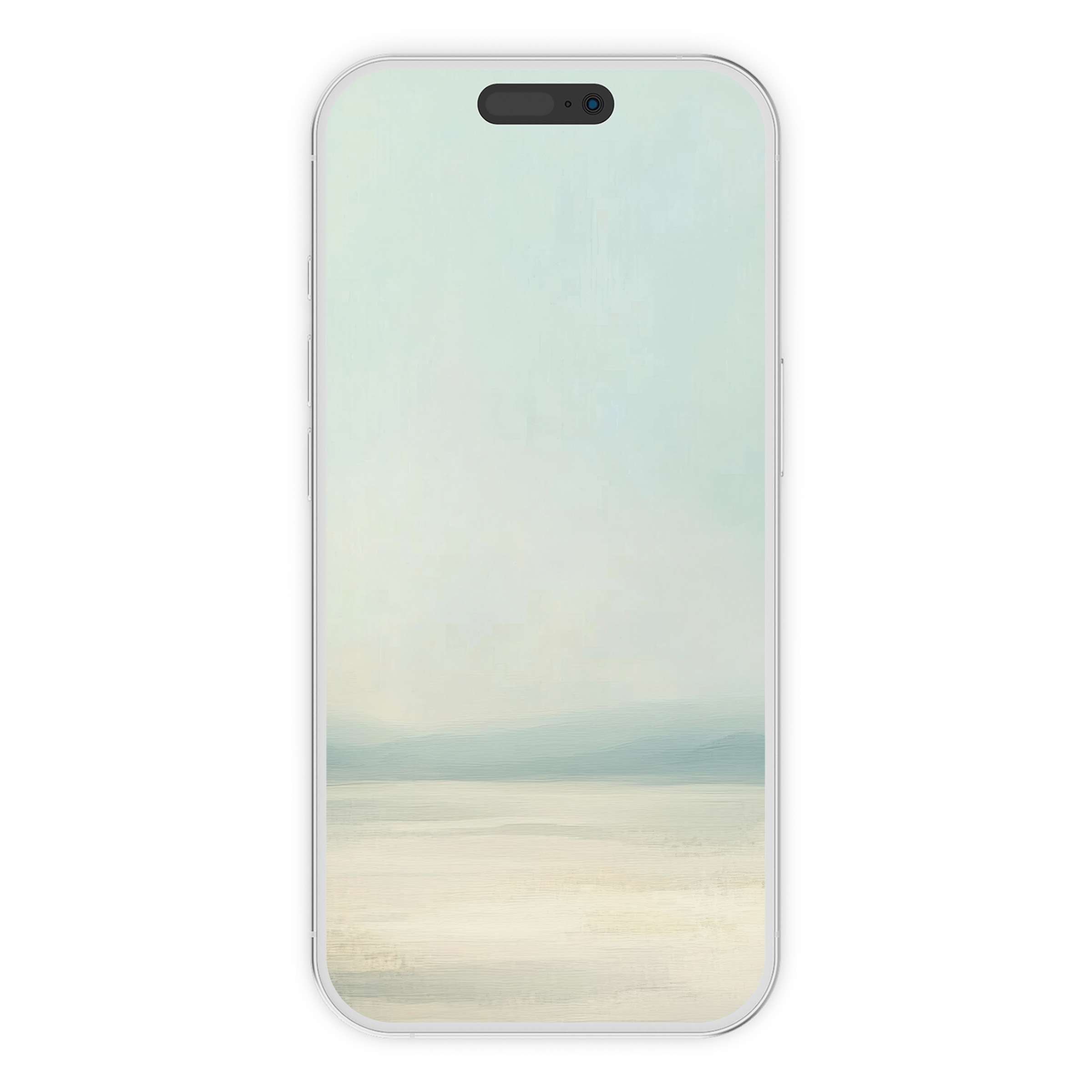 Elegant landscape iPhone wallpaper featuring a serene pastel horizon, perfect as a calming phone background and digital download