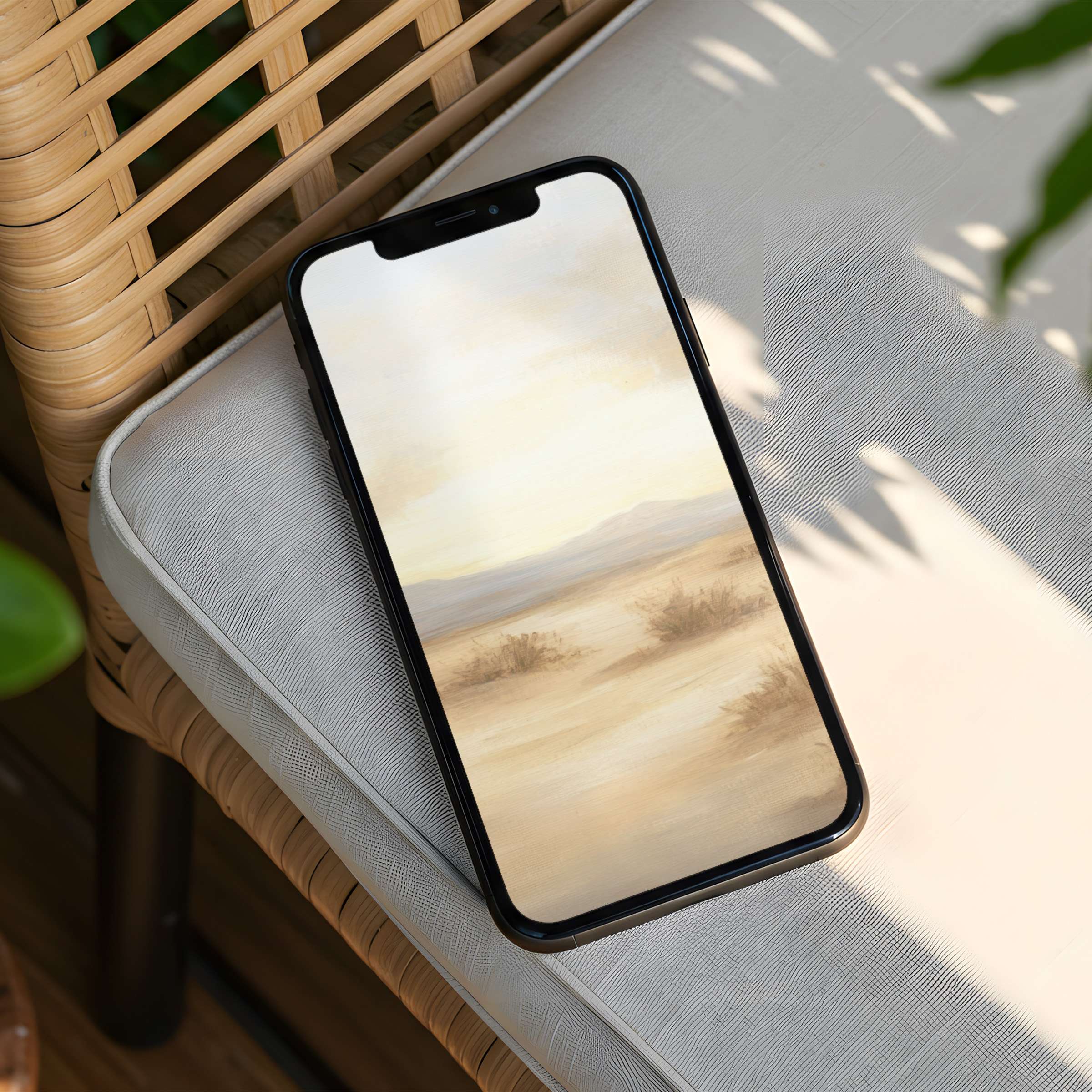 Elegant desert landscape iPhone background for instant download inspires calm and mindfulness fits perfectly on any phone screen