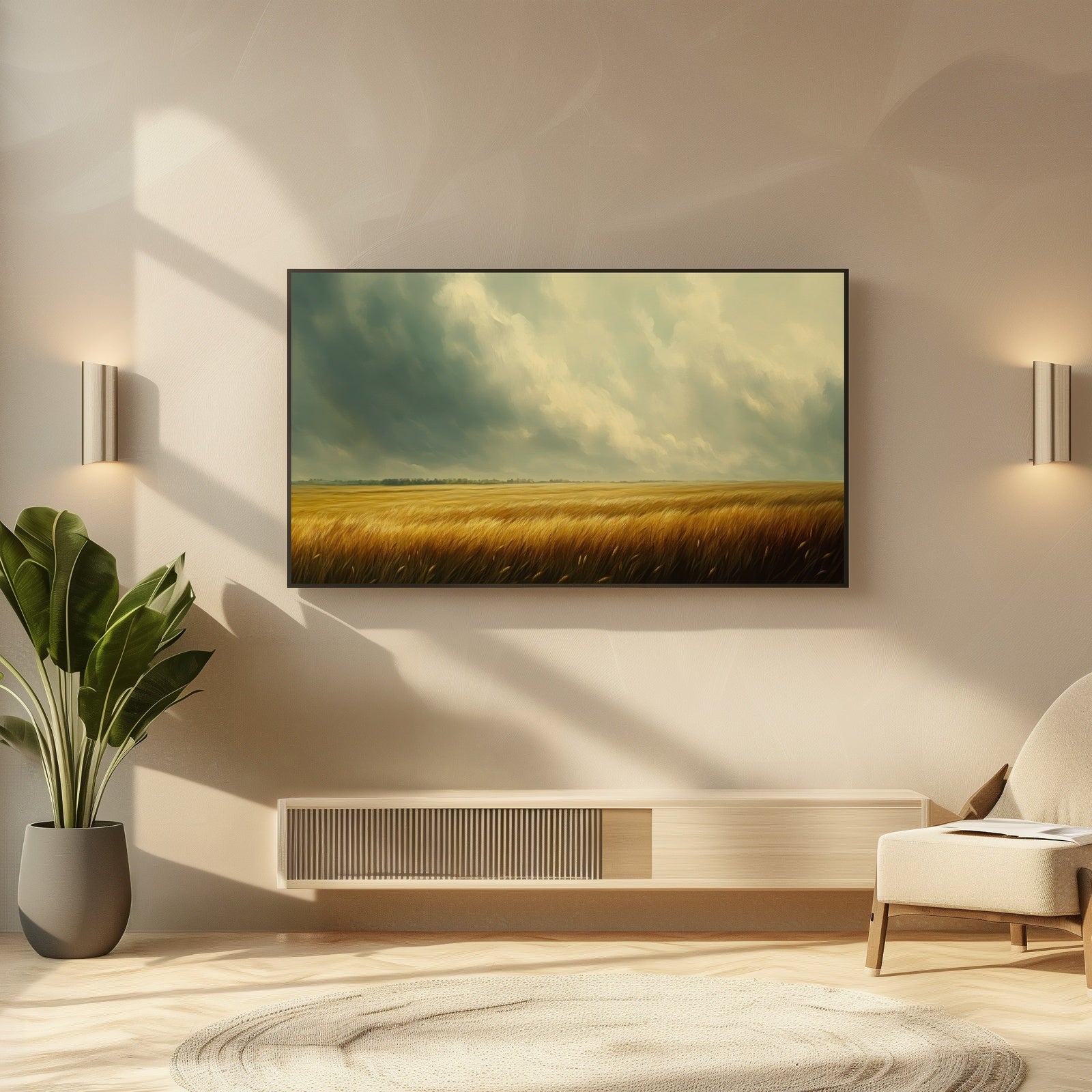 Farmhouse Landscape Art for Samsung TV