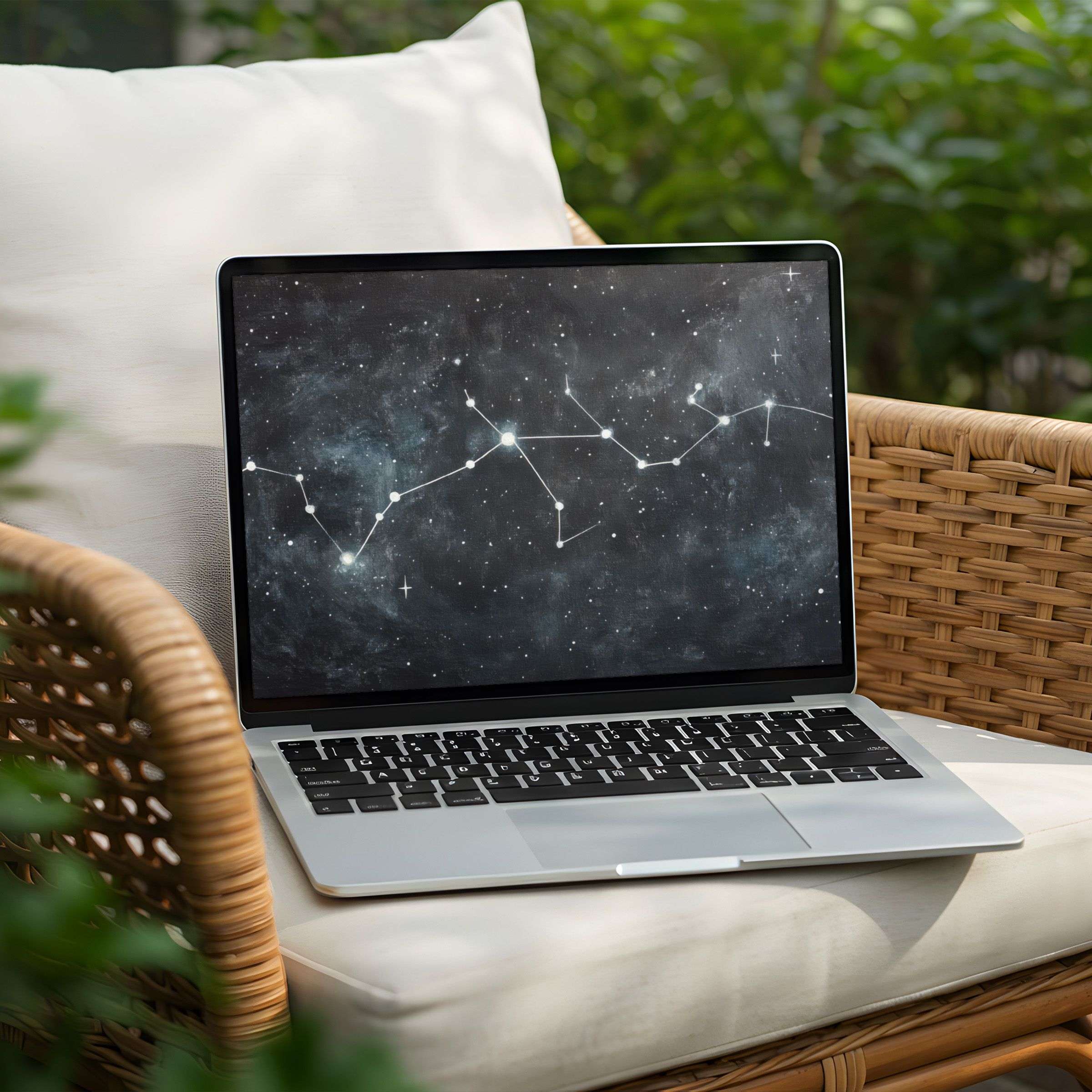 Calm constellation desktop background for PC and Laptop instant download enhancing elegance and mindfulness in your space