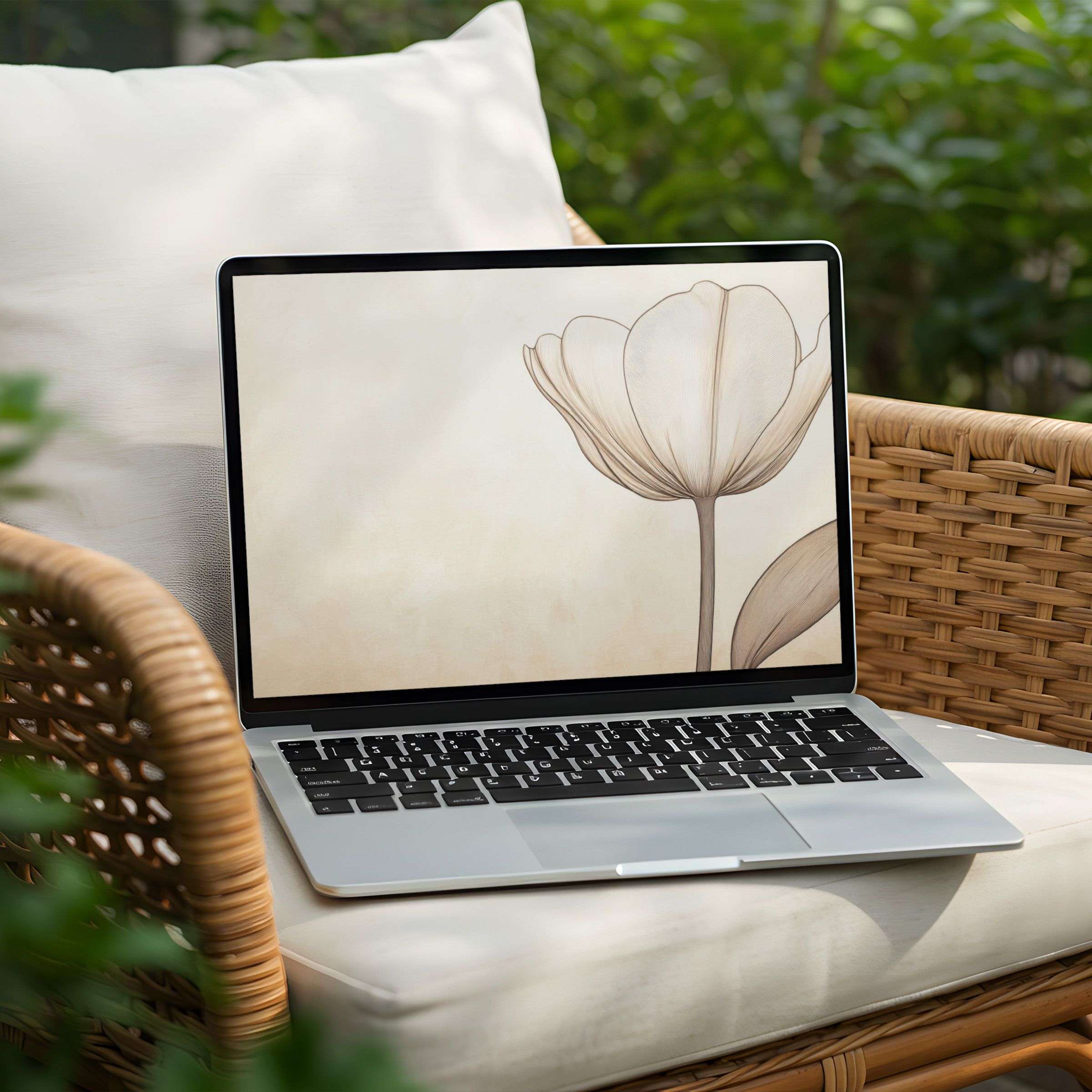 Elegant lotus desktop background for PC or Laptop with instant download offers serene inspiration with minimalist floral art