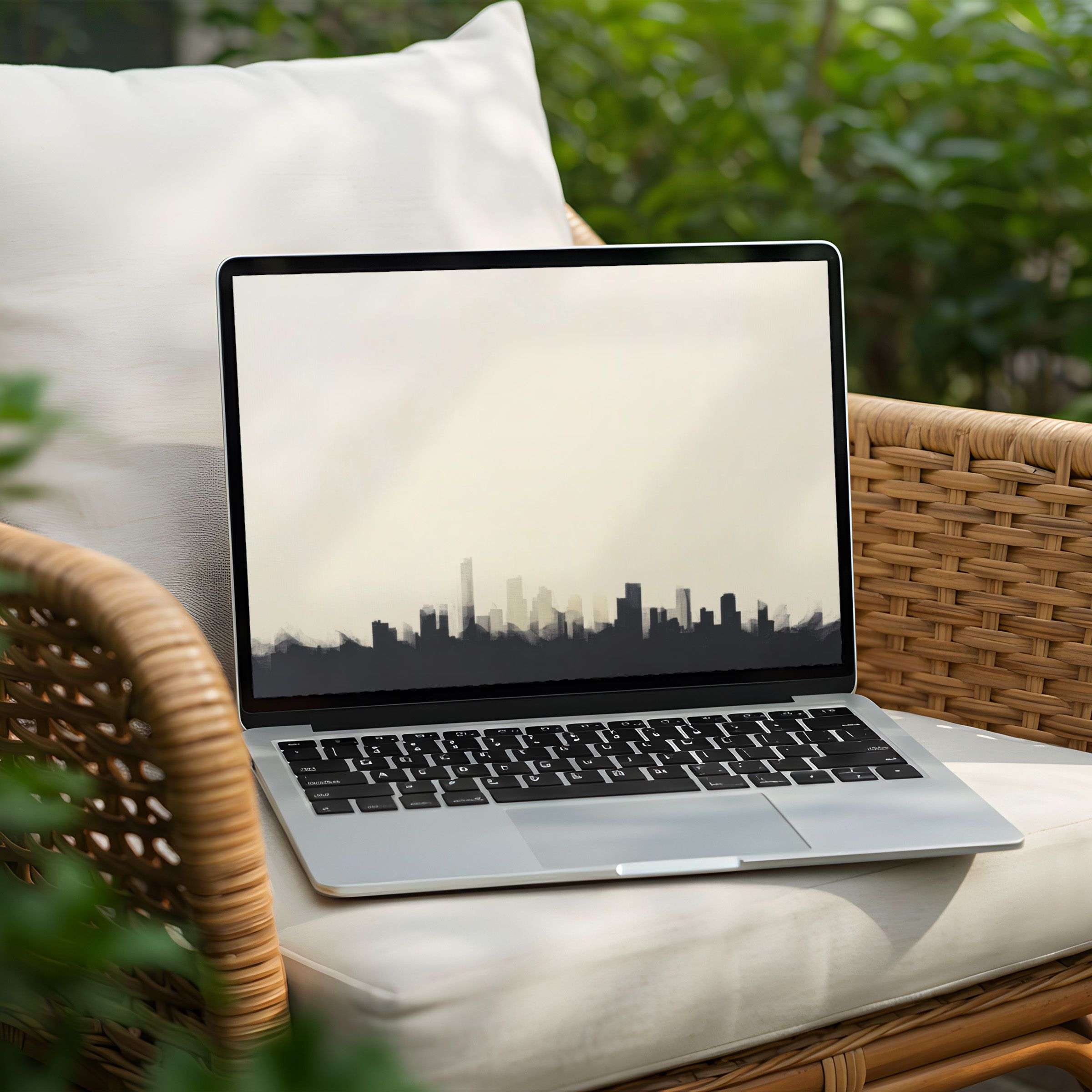 Elegant cityscape desktop background for PC and Laptop instant download offering calm inspiration and modern aesthetic appeal