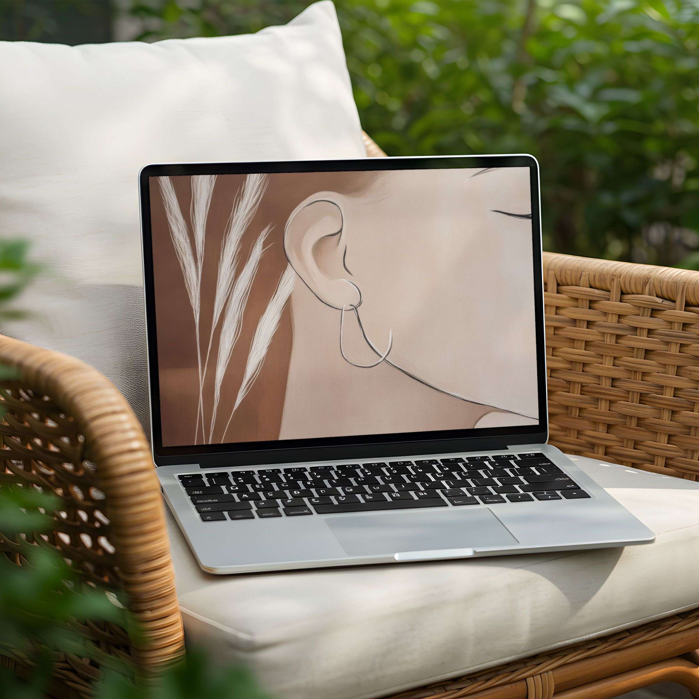 Download this elegant desktop background featuring serene art with earthy tones for an inspiring PC or Laptop moment