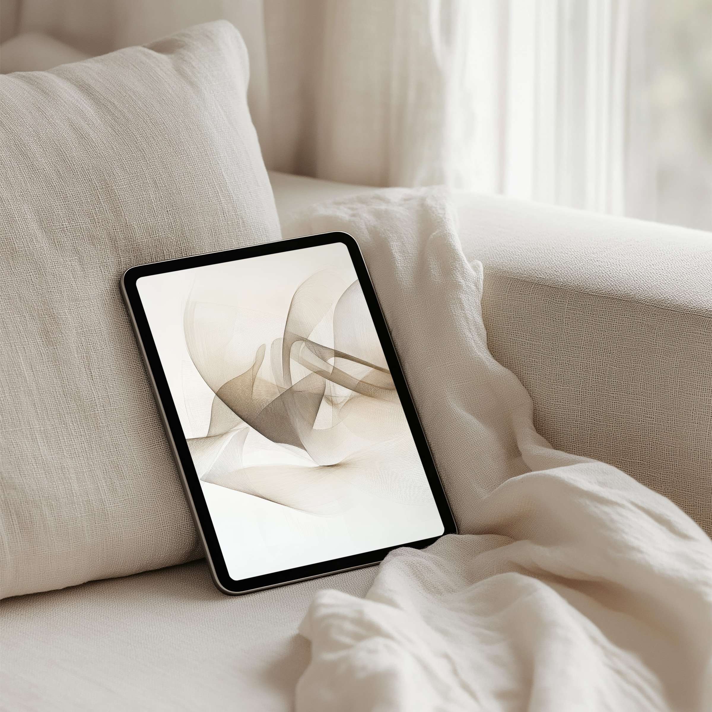 Elegant abstract design for iPad background enhancing calm and mindfulness available as an instant download for tablet users