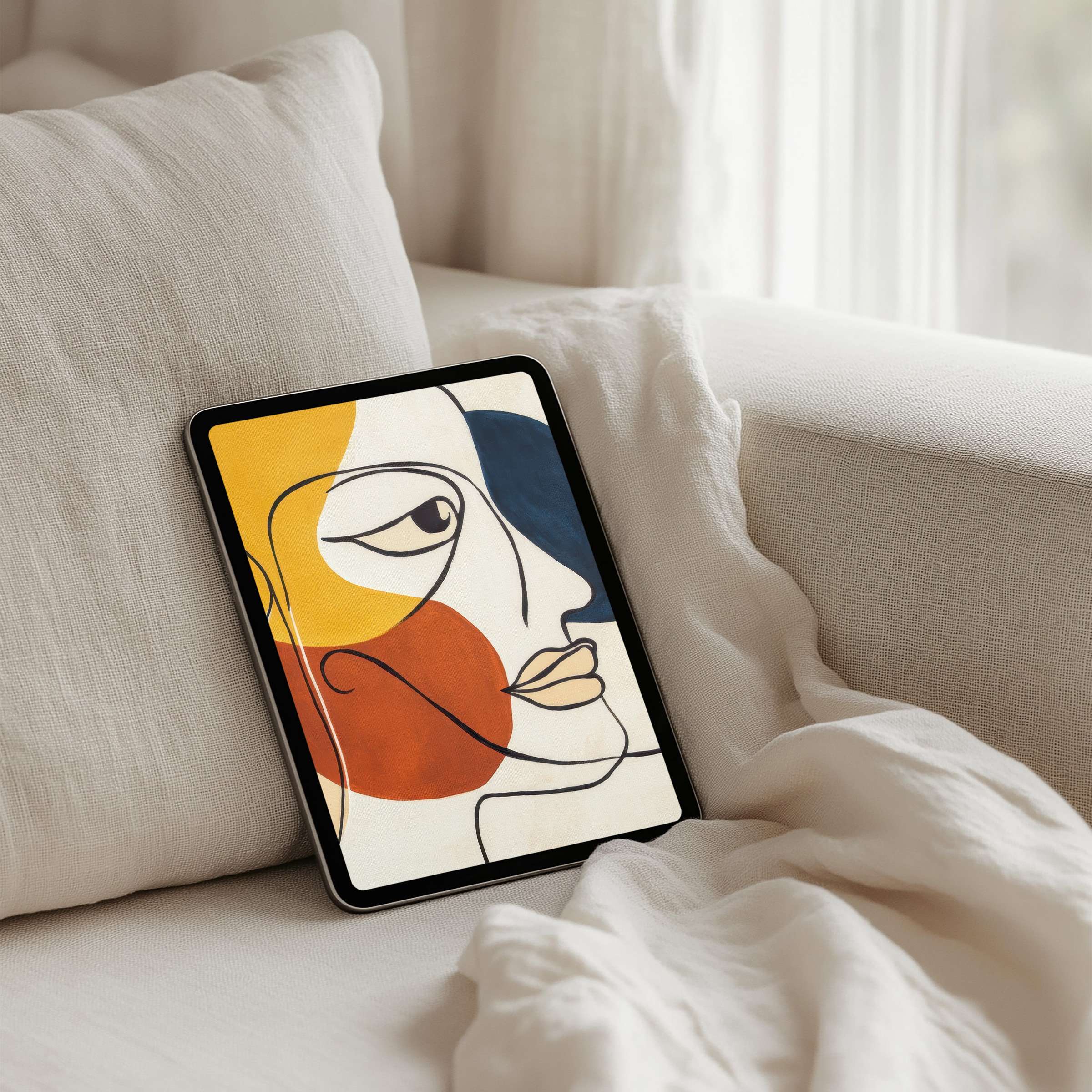 Elegant abstract art adds a touch of calm and inspiration to your iPad background with instant download for any tablet