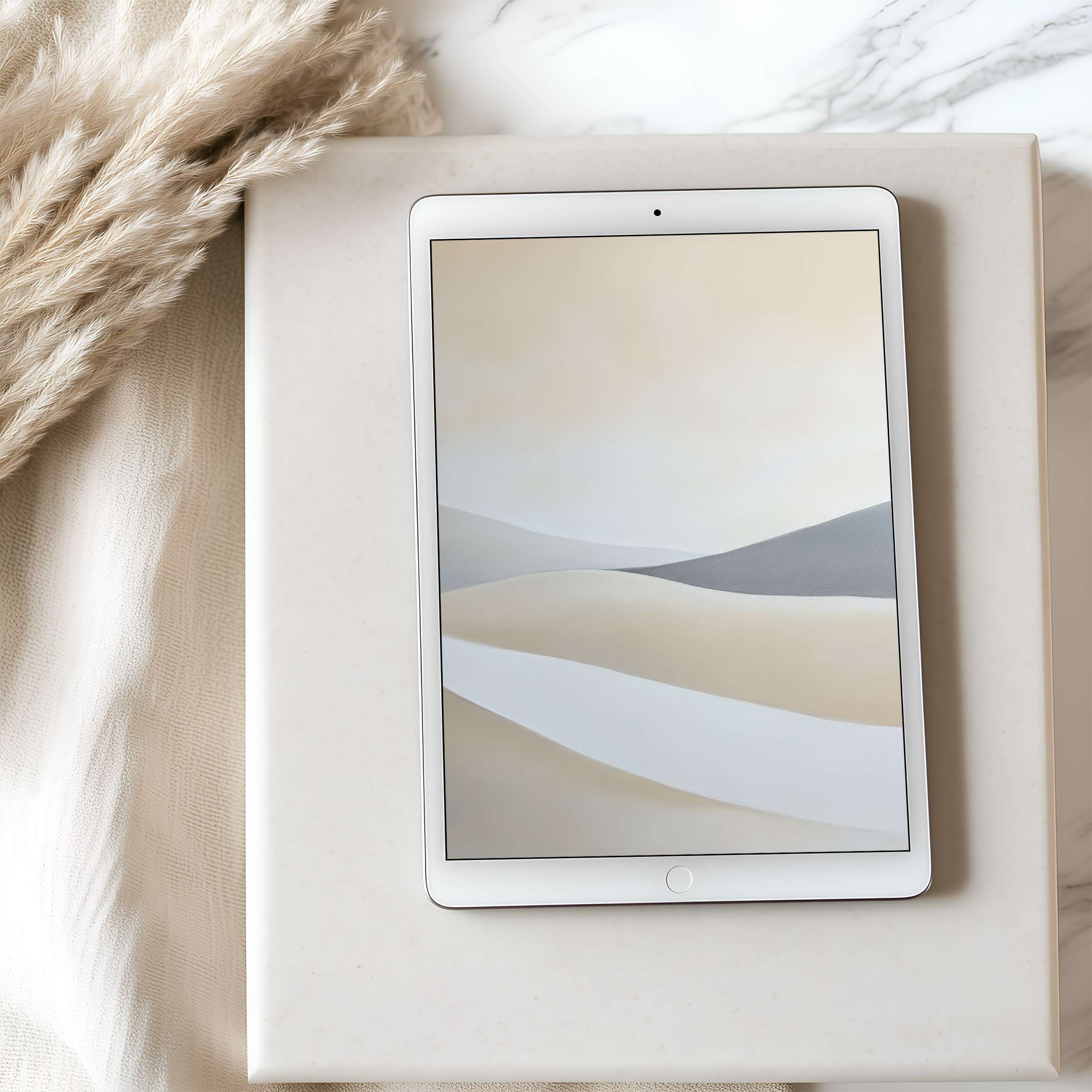 Elegant neutral-toned tablet wallpaper in high resolution complements minimalist decor inspiring tranquility suitable for iPad or Android download