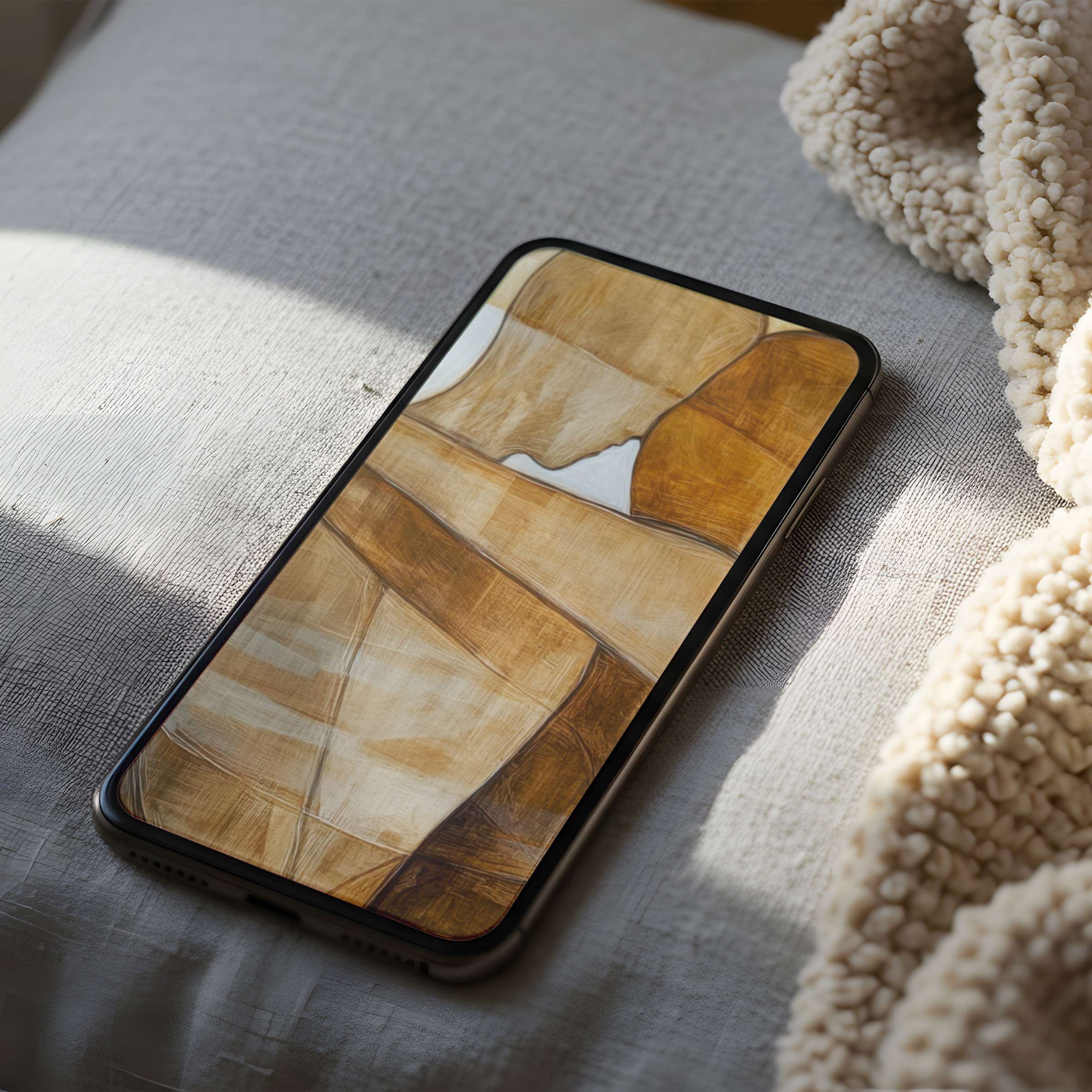 Elegant phone wallpaper with earthy abstract tones for high resolution iPhone and Android digital download inspires calm beauty