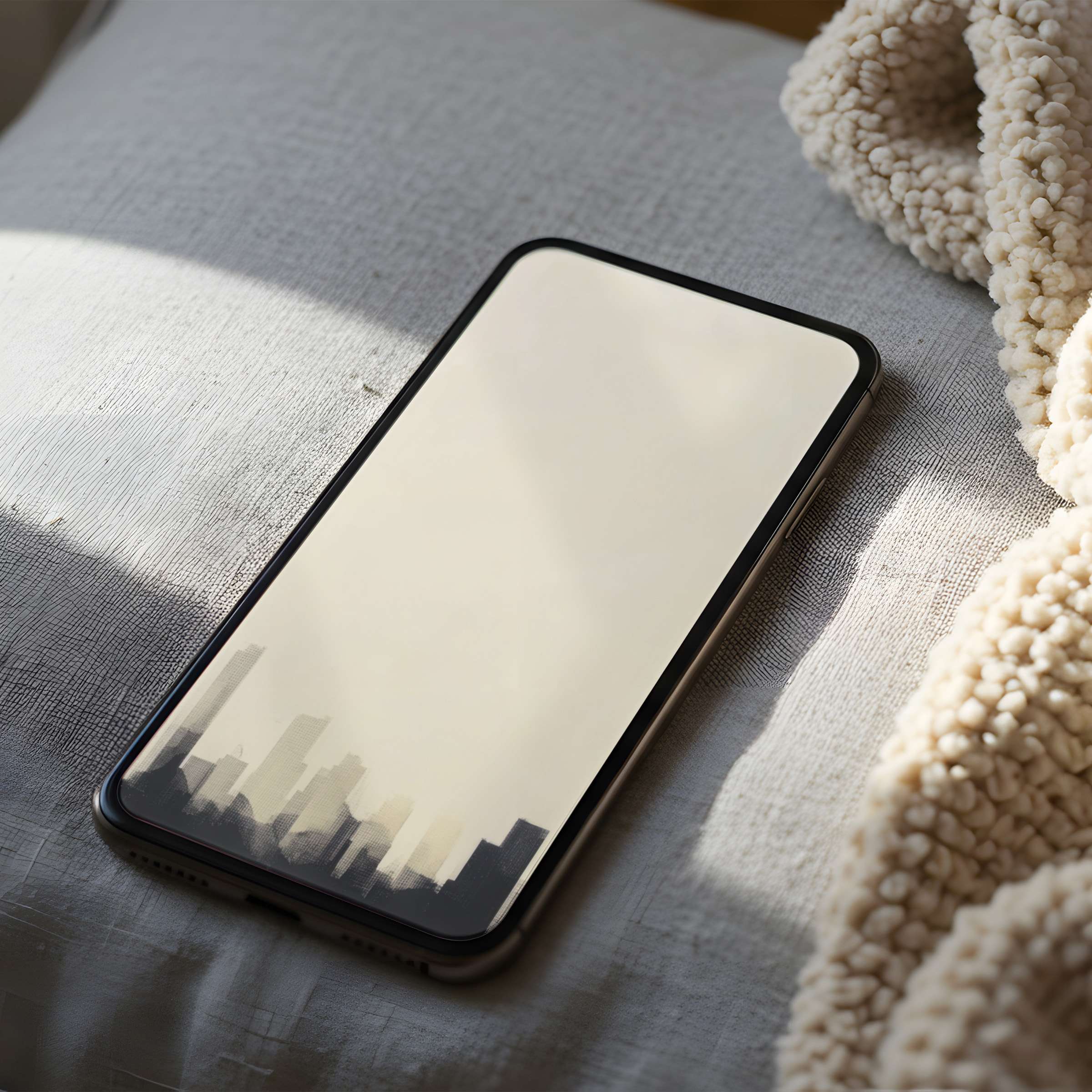 Elegant minimalist cityscape phone wallpaper with warm neutral tones enhances serenity and suits high resolution iPhone and Android screens