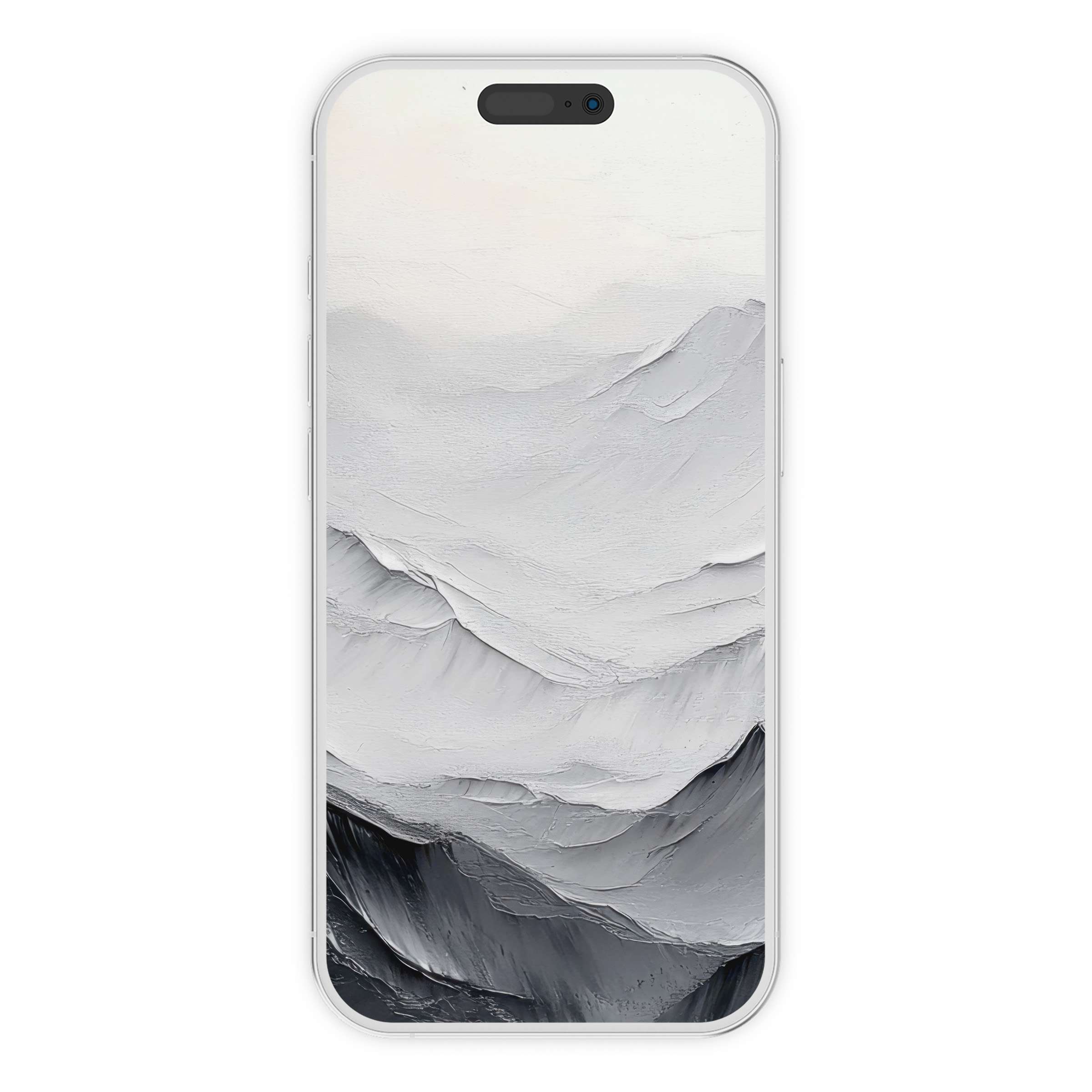 Elegant minimalist iPhone wallpaper featuring serene monochrome textures for phone backgrounds, a calming digital download suitable for all devices