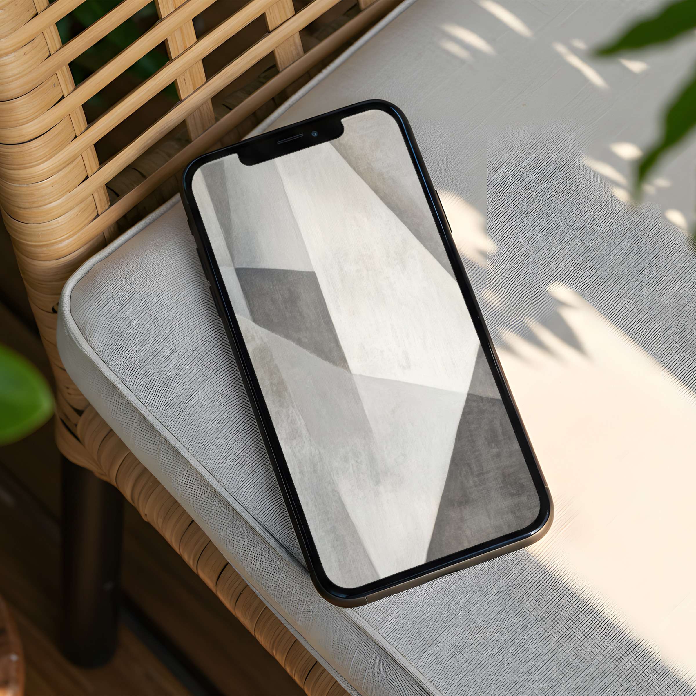 Elegant iPhone background with calming geometric design for instant download on any phone inspiring mindfulness and tranquility