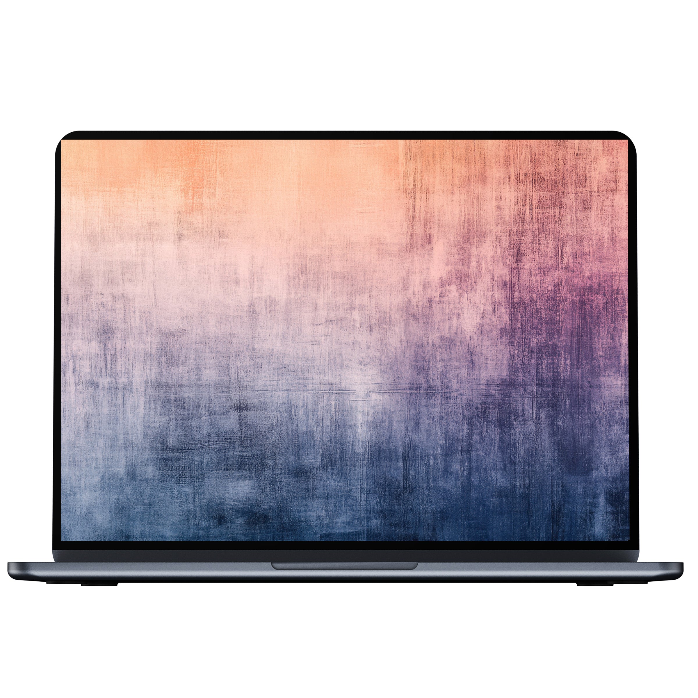 Modern desktop wallpaper digital download in serene gradient hues of peach and violet, perfect for PC and laptop users seeking tranquility