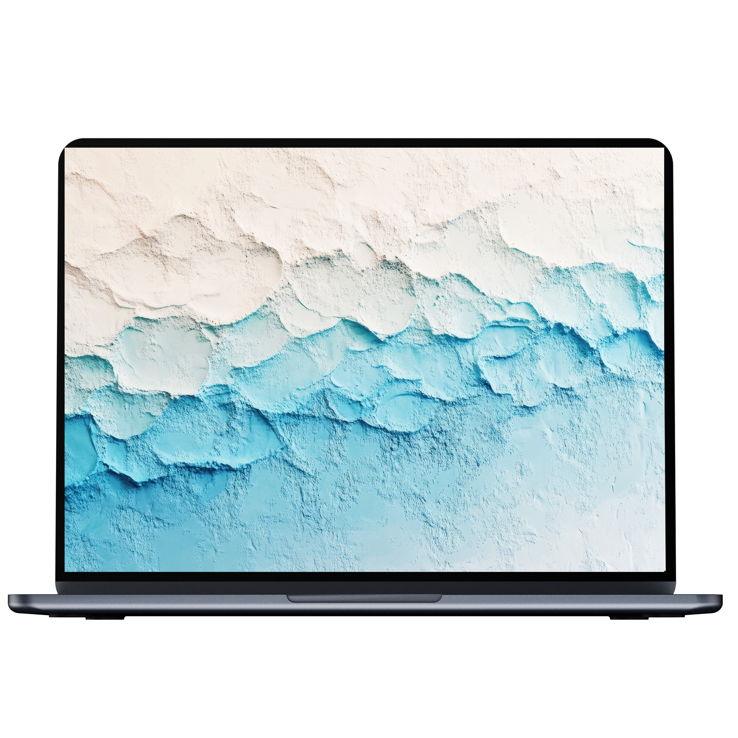 Modern desktop wallpaper with serene blue textures evokes calm and elegance, perfect for digital download on PC, laptop, or Mac