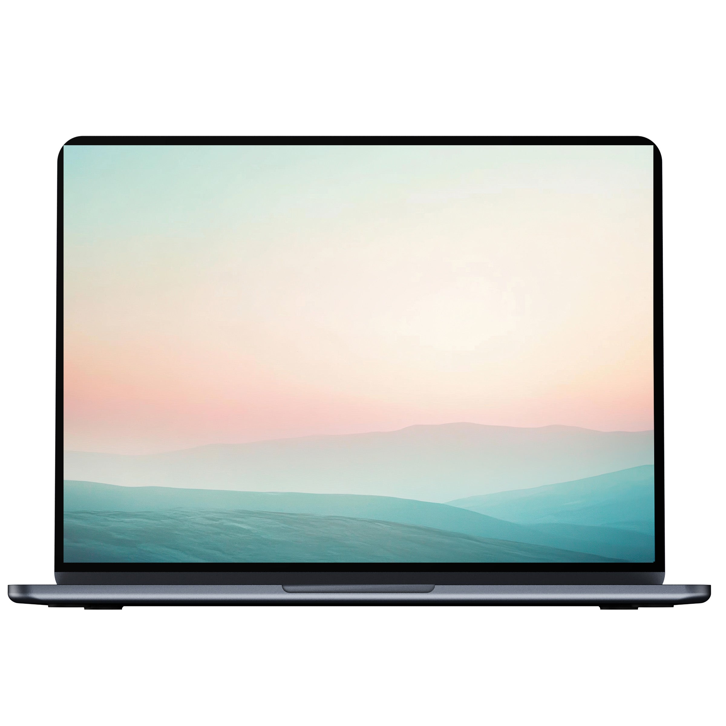Ethereal sunrise landscape modern desktop wallpaper for PC and laptop digital download evokes calm inspiration and elegance