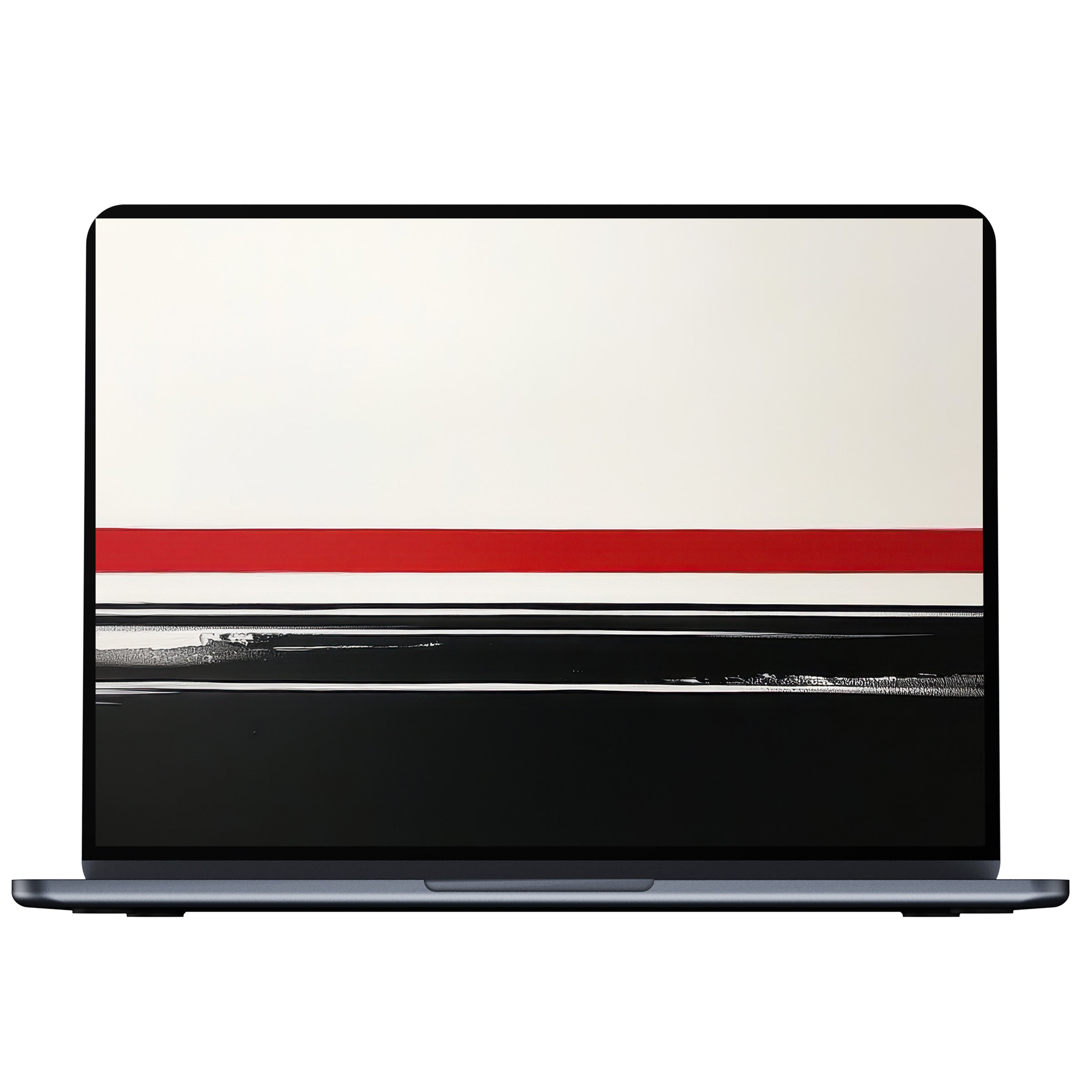 Modern desktop wallpaper showcasing bold red and black stripes on white for digital download fits PC and laptop enhancing calm inspiration
