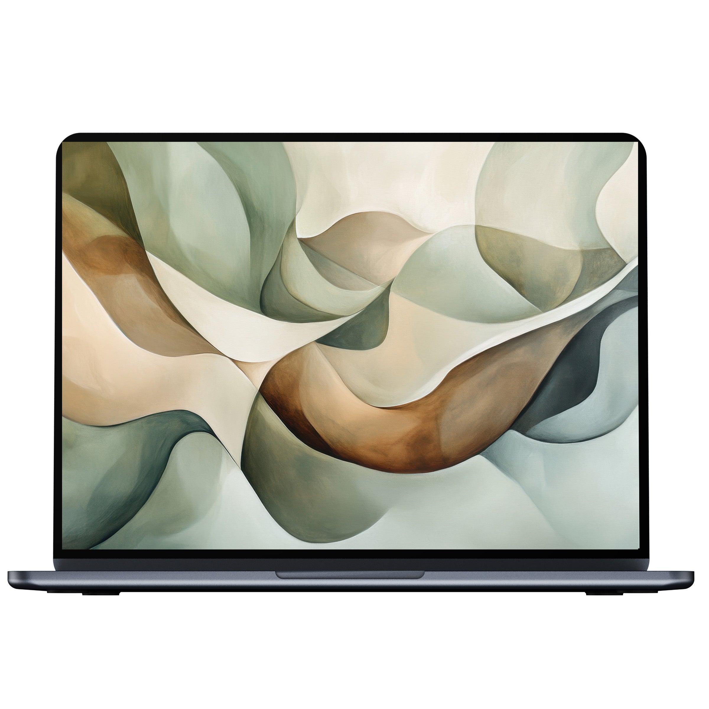 Modern desktop wallpaper in abstract earth tones offering calm elegance for PC or laptop digital download inspires mindfulness
