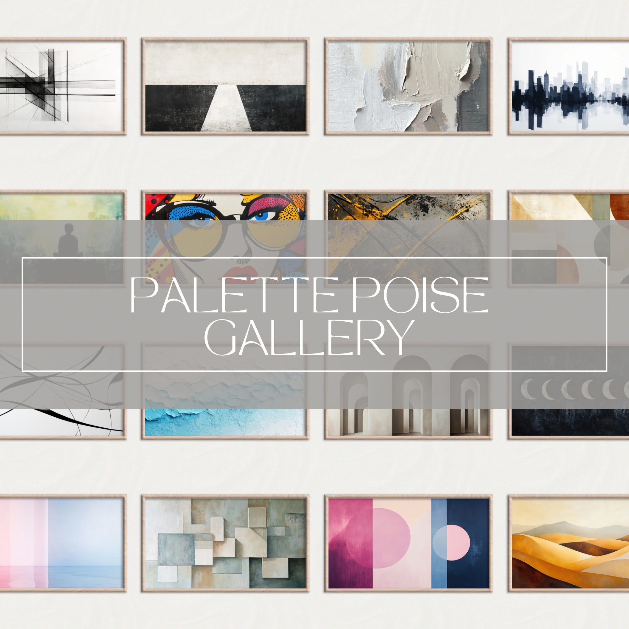 101 Modern Frame TV Art Set - digital download for Samsung Frame TV, curated contemporary wall art by Gallery Flair