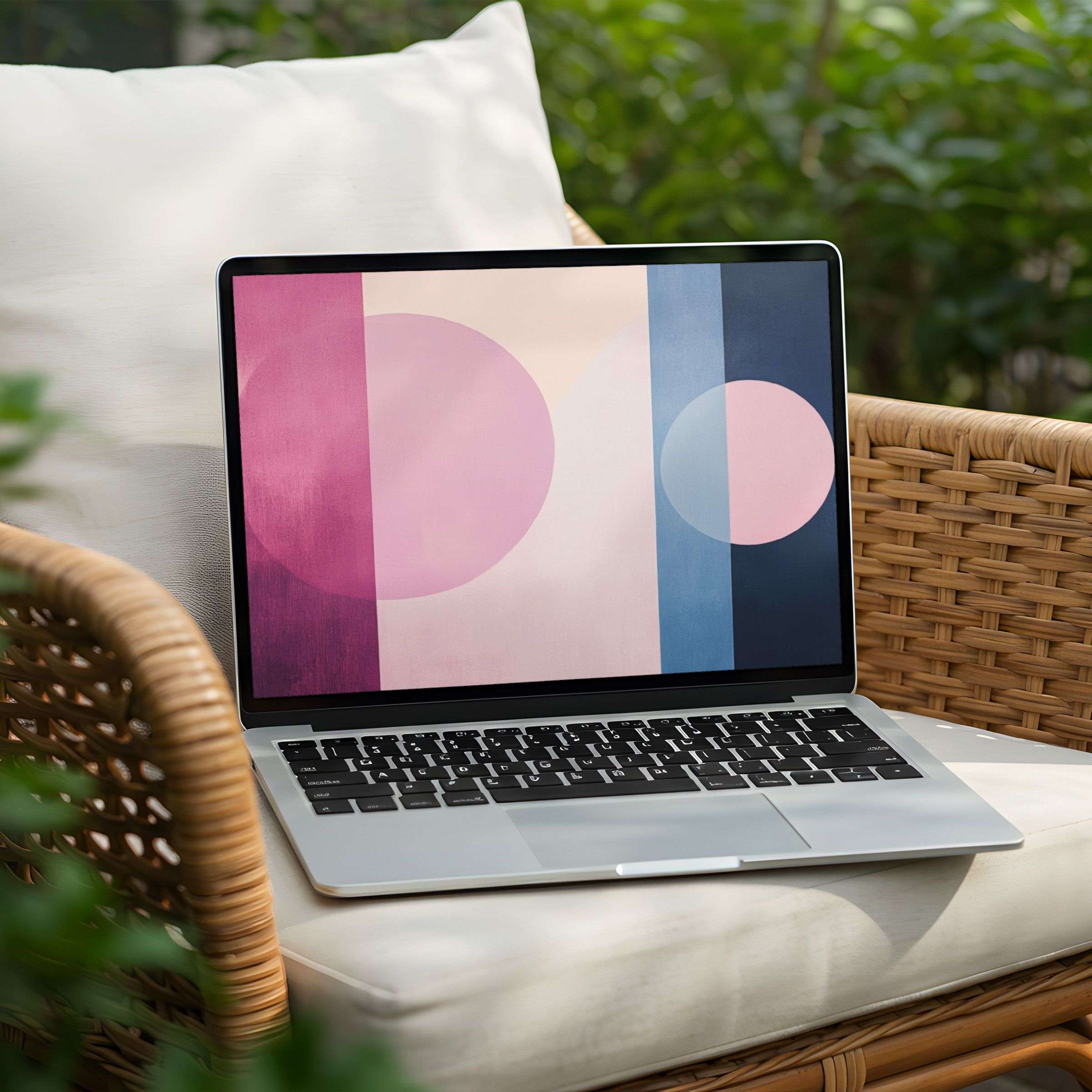 Elegant abstract desktop background for PC or Laptop, offering instant download for a serene, mindful, and stylish aesthetic