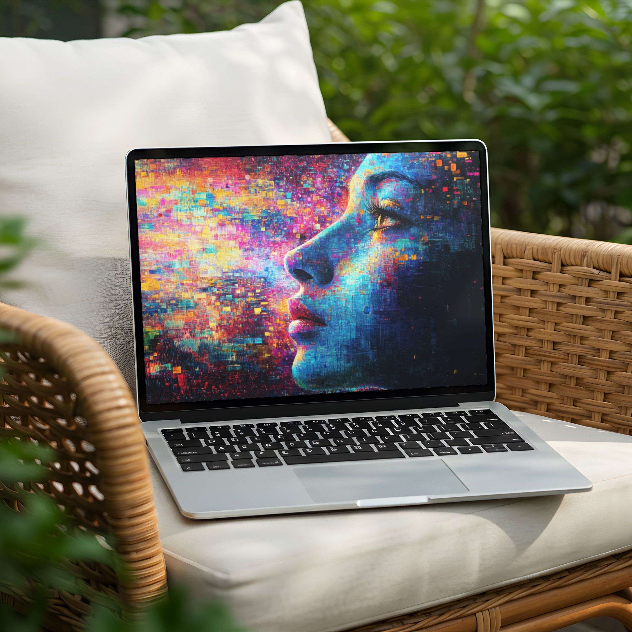 Vibrant digital art desktop background for instant download on PC or Laptop inspires calm elegance and mindful creativity