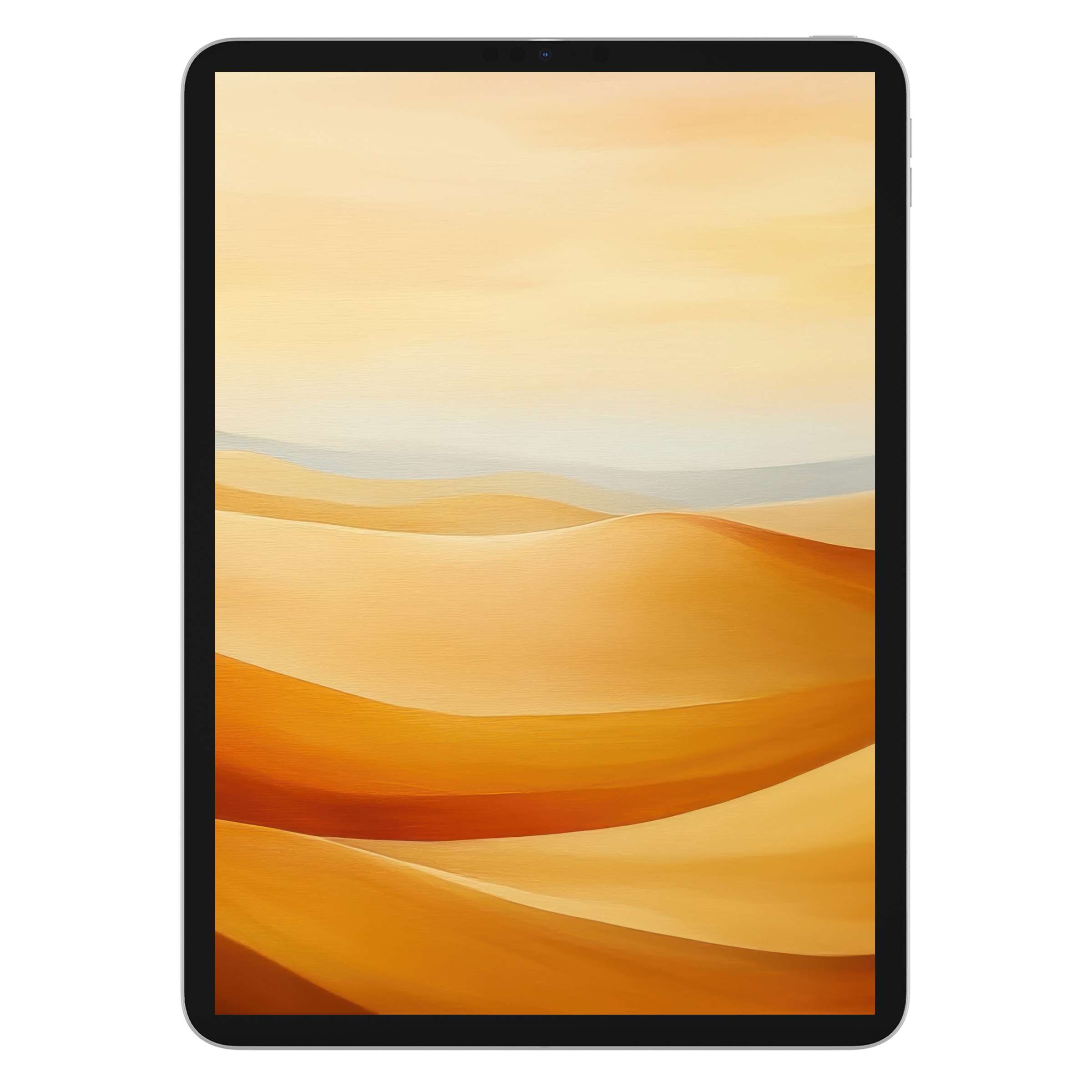 Modern iPad wallpaper with soft golden dunes, offering a serene background for digital download on any tablet, inspiring tranquility