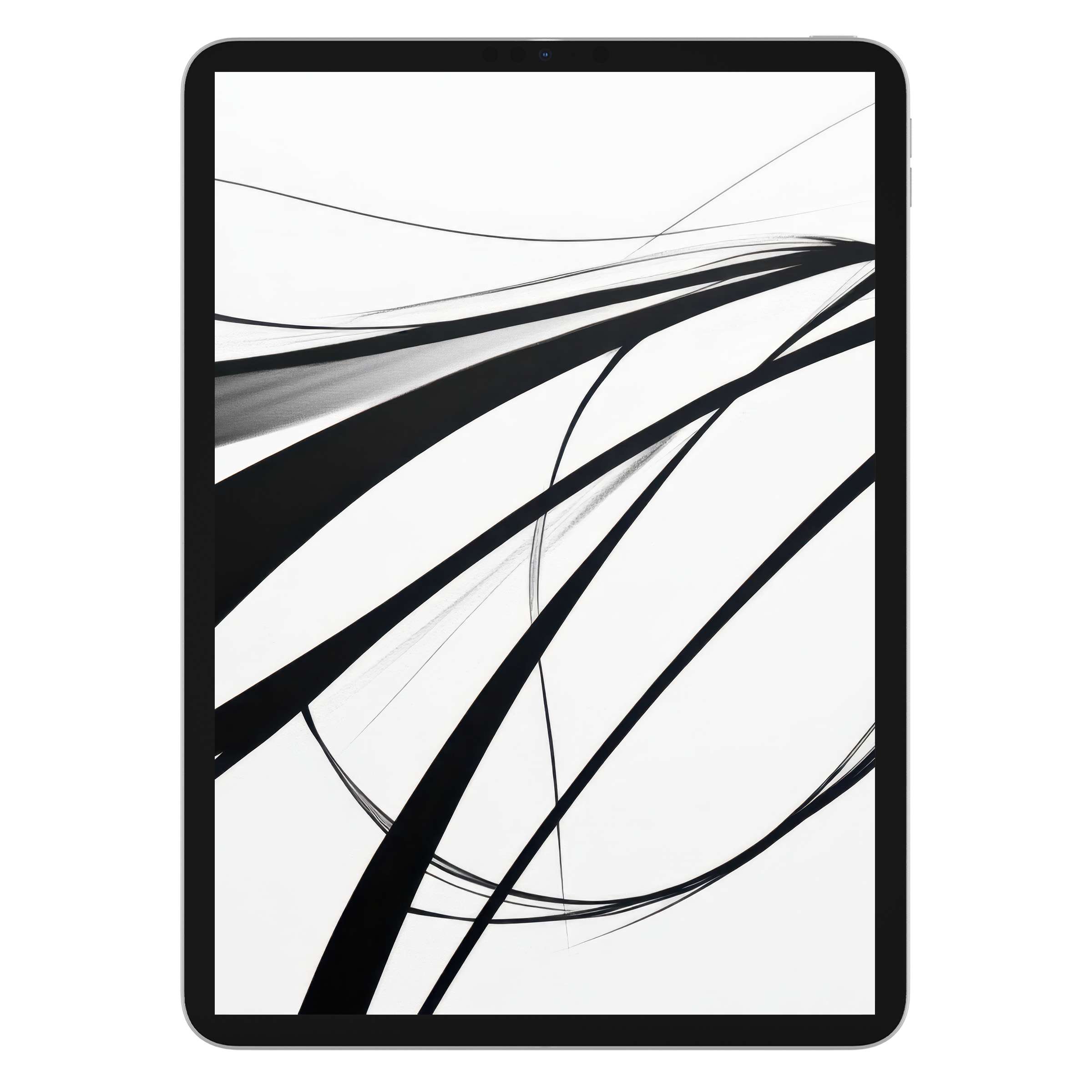 Elegant abstract lines create a serene modern iPad wallpaper for tablet background users seeking an aesthetic digital download canvas