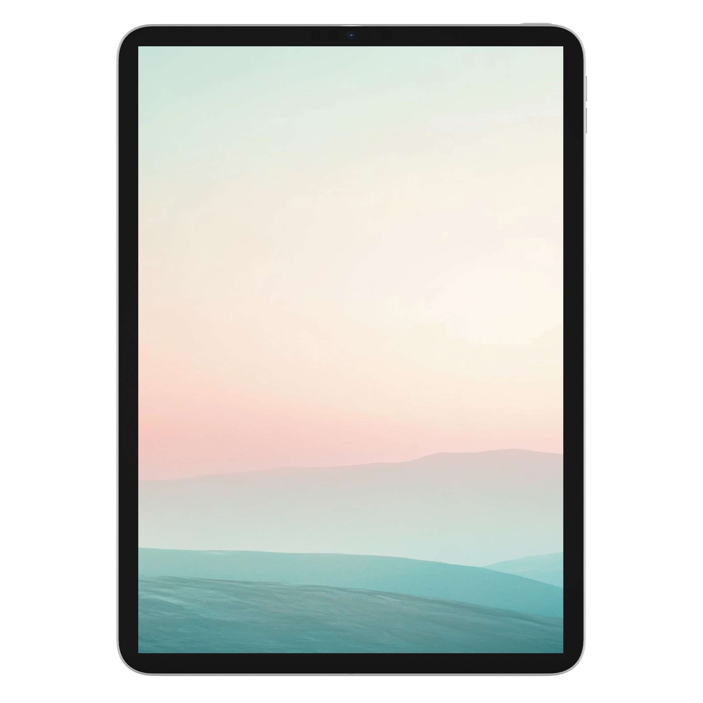 Elegant modern iPad wallpaper featuring serene pastel gradients, perfect for tablet background and digital download offering tranquility