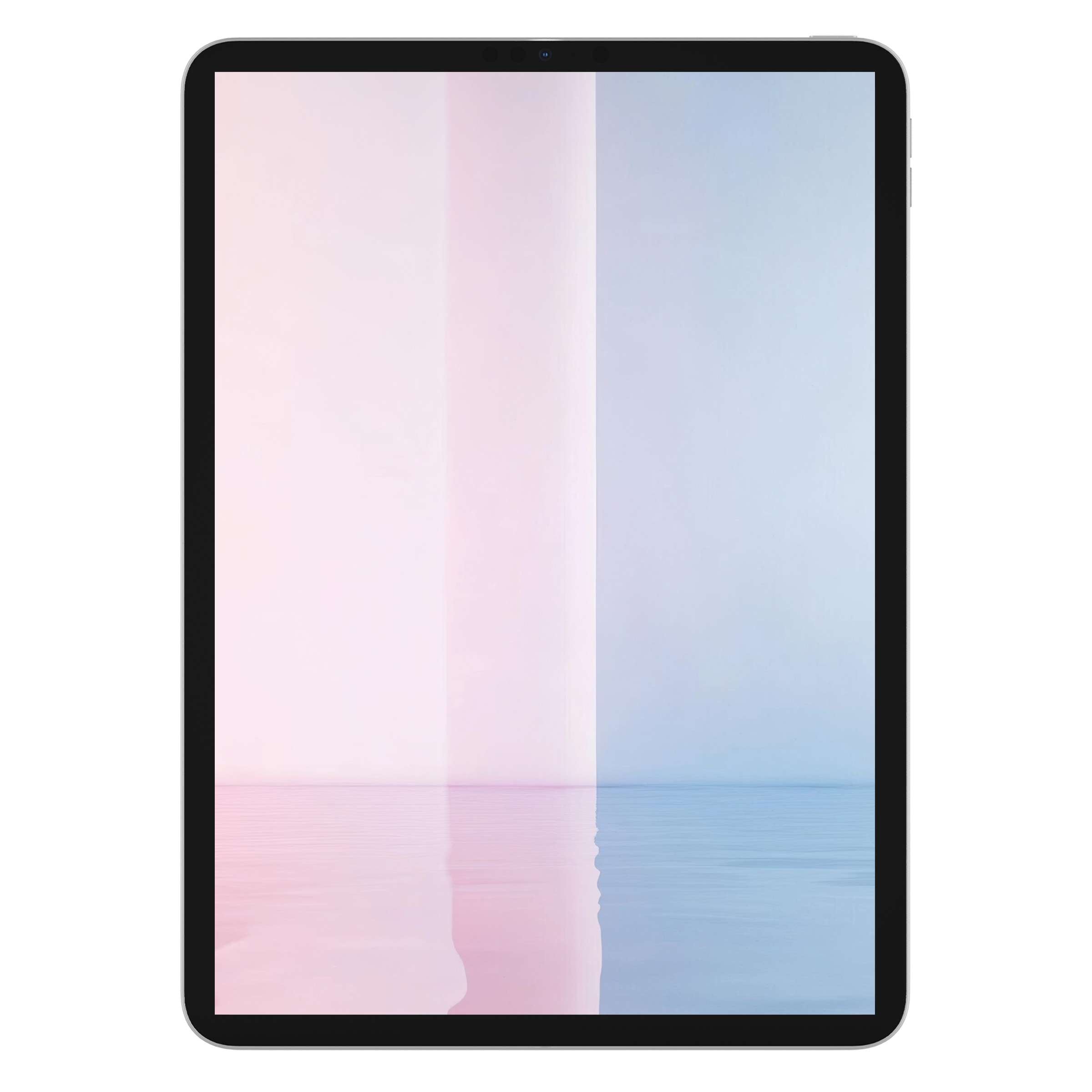 Elegant modern iPad wallpaper with pastel pink and blue gradient creates a serene tablet background ideal for digital download use
