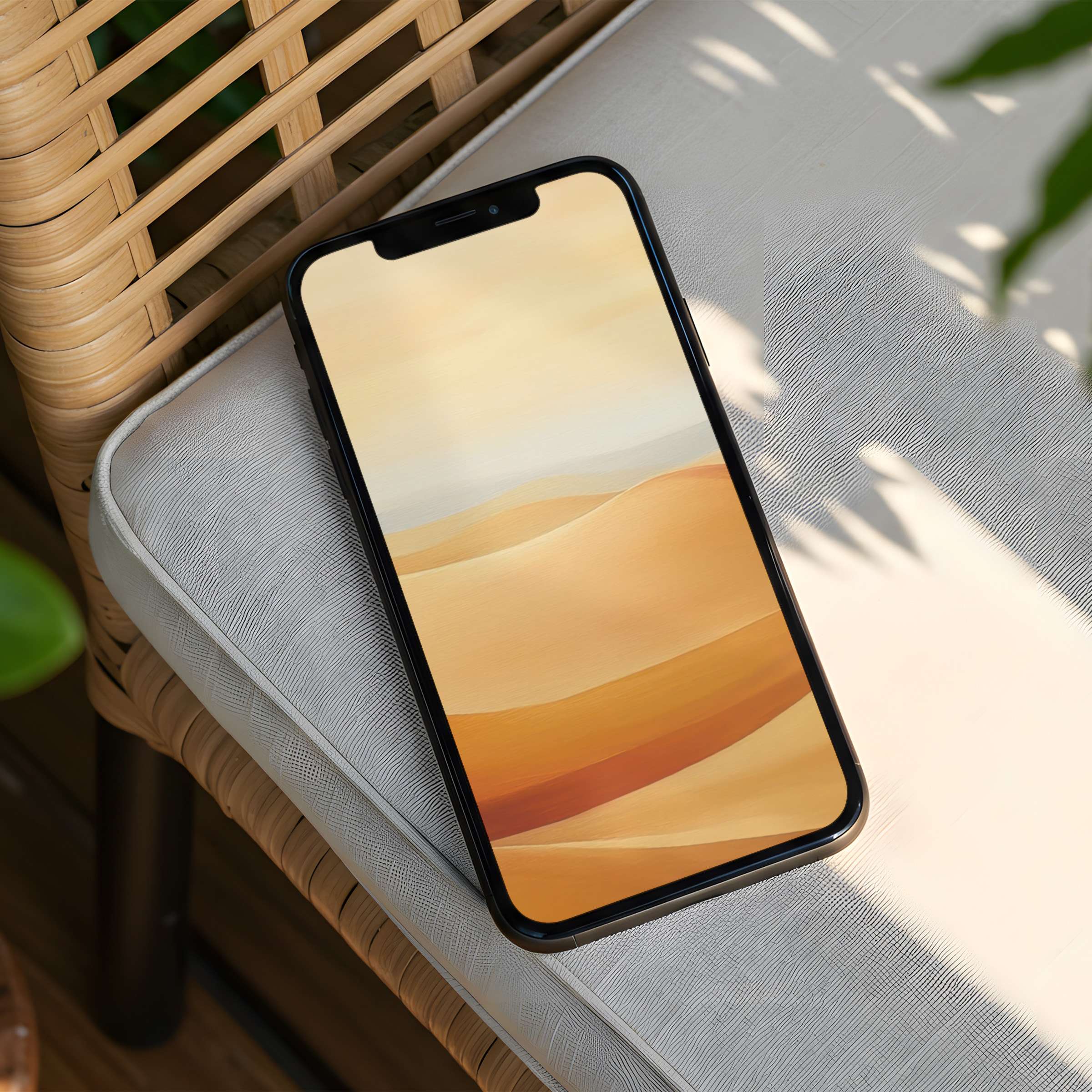 Elegant desert-inspired iPhone background for instant download offers calm and mindful elegance for any phone setting