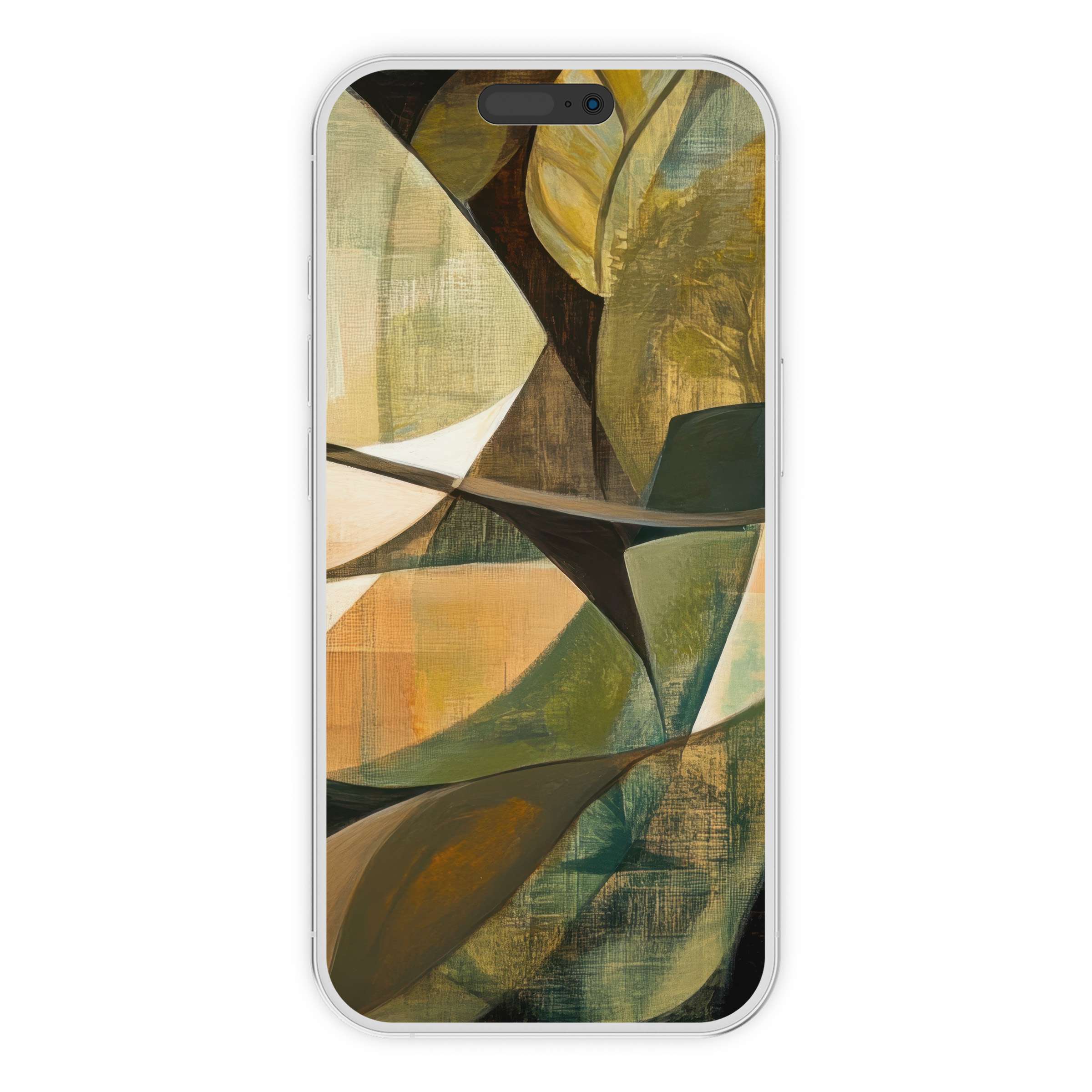 Elegant modern iPhone wallpaper with abstract earthy tones and textured layers ideal for phone background digital download